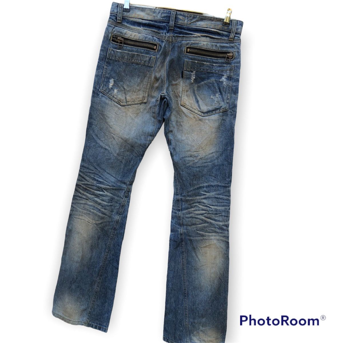 Japanese Brand 🔥Flared🔥Jeans Distress Daisy Bootcut Size US 32 / EU 48 - 2 Thumbnail