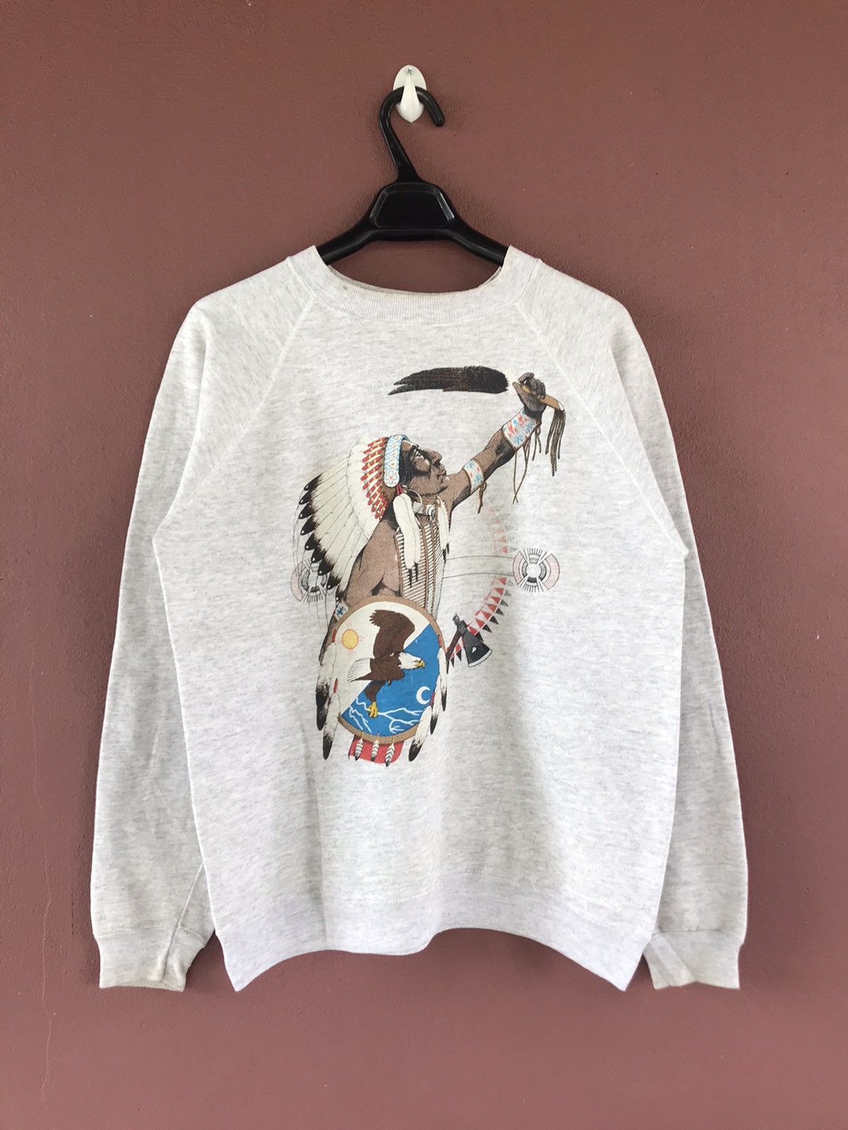Vintage Vintage Red indian sweatshirt size L Size US L / EU 52-54 / 3 - 1 Thumbnail