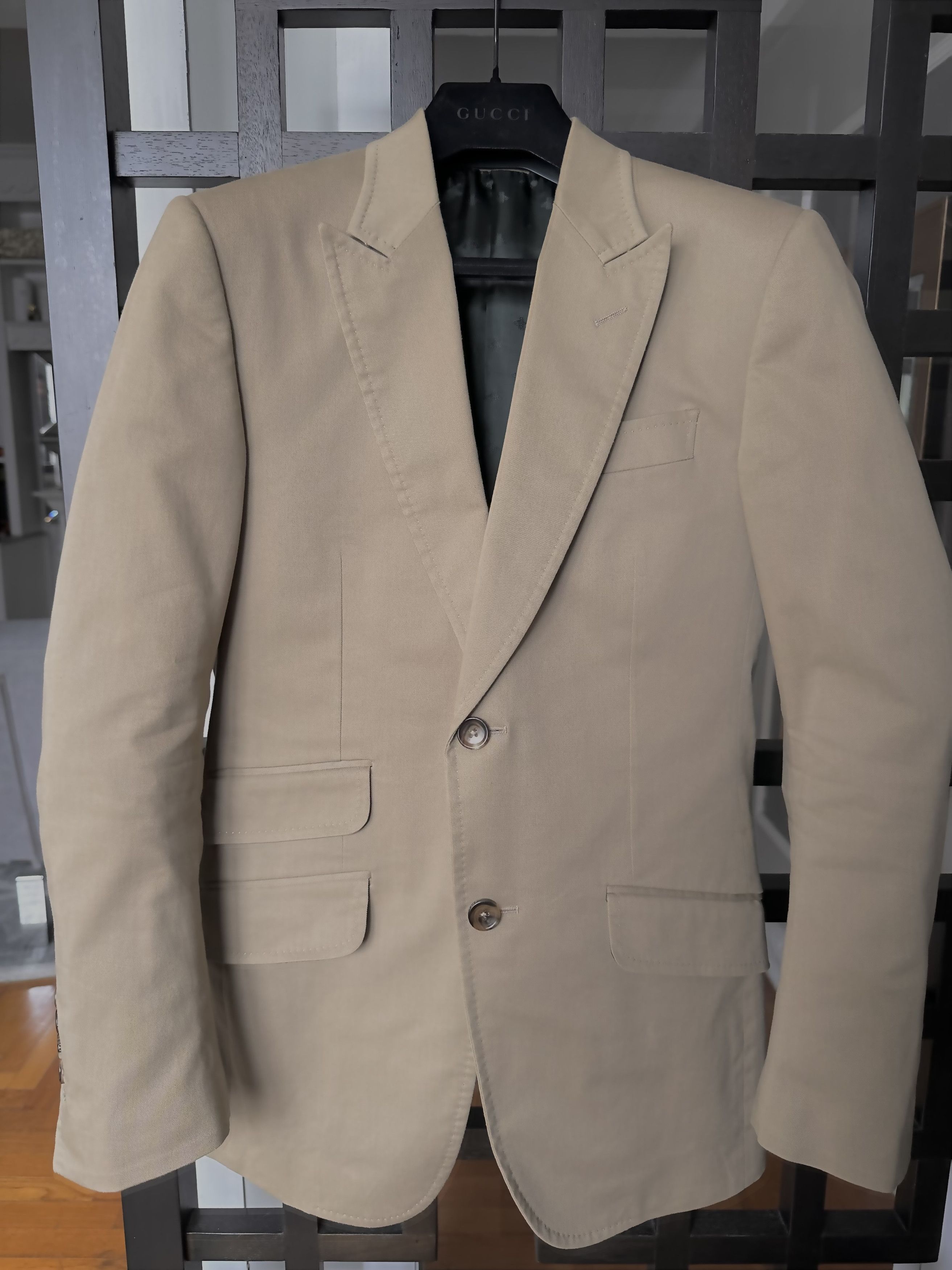 Gucci Gucci khaki cotton slim suit Size 44R - 1 Thumbnail