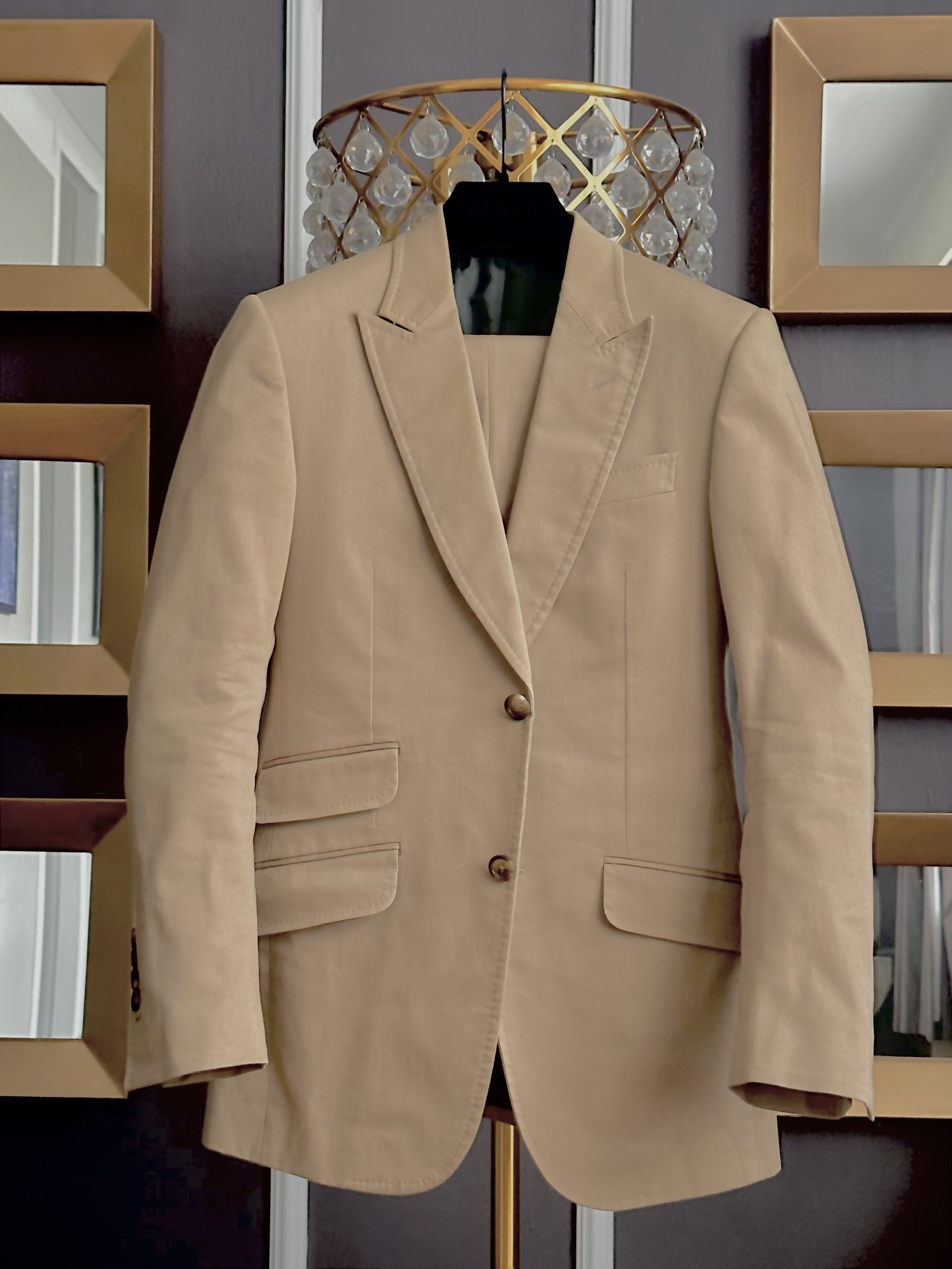 Gucci Gucci khaki cotton slim suit Size 44R - 2 Thumbnail