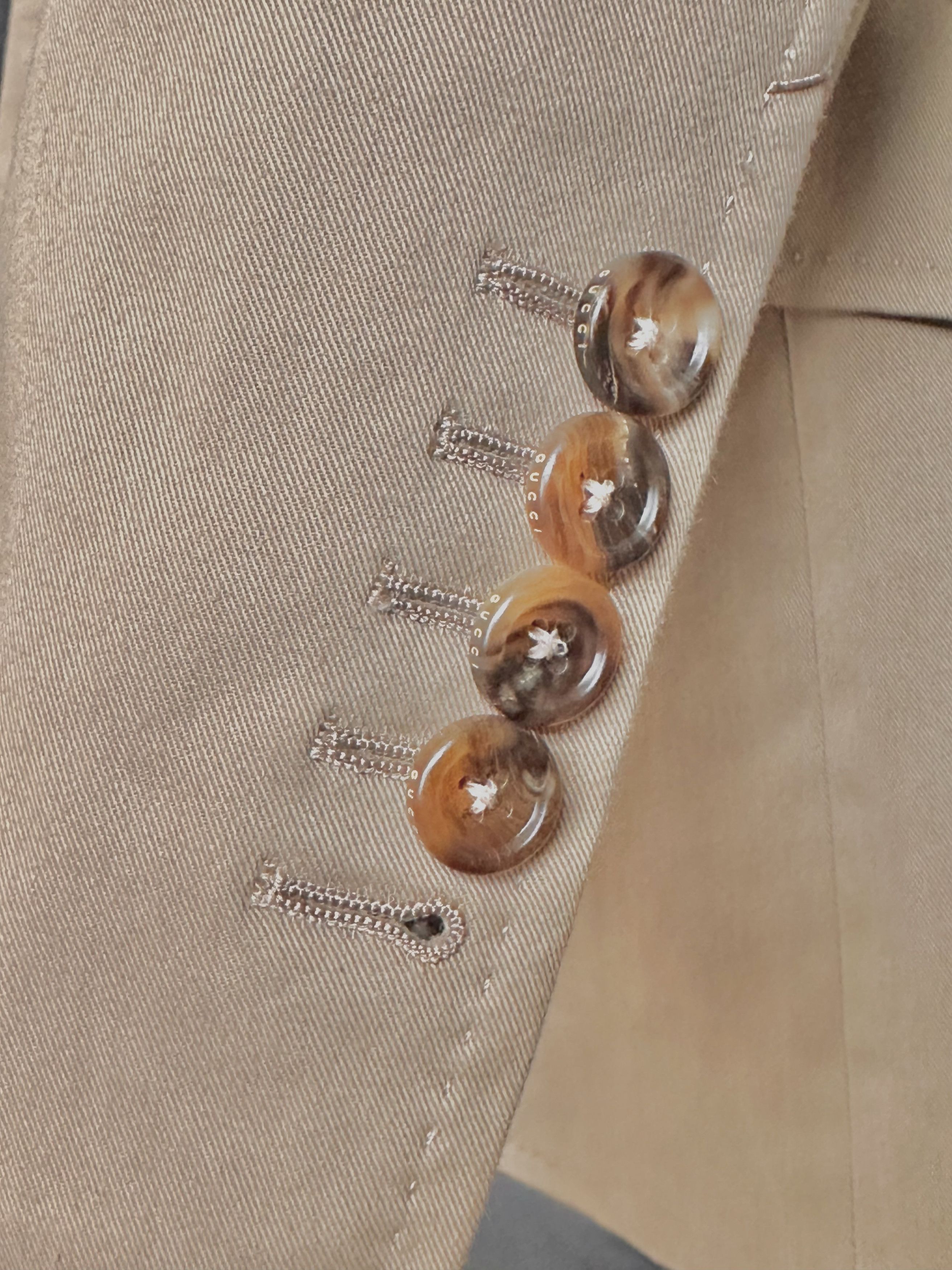 Gucci Gucci khaki cotton slim suit Size 44R - 11 Thumbnail