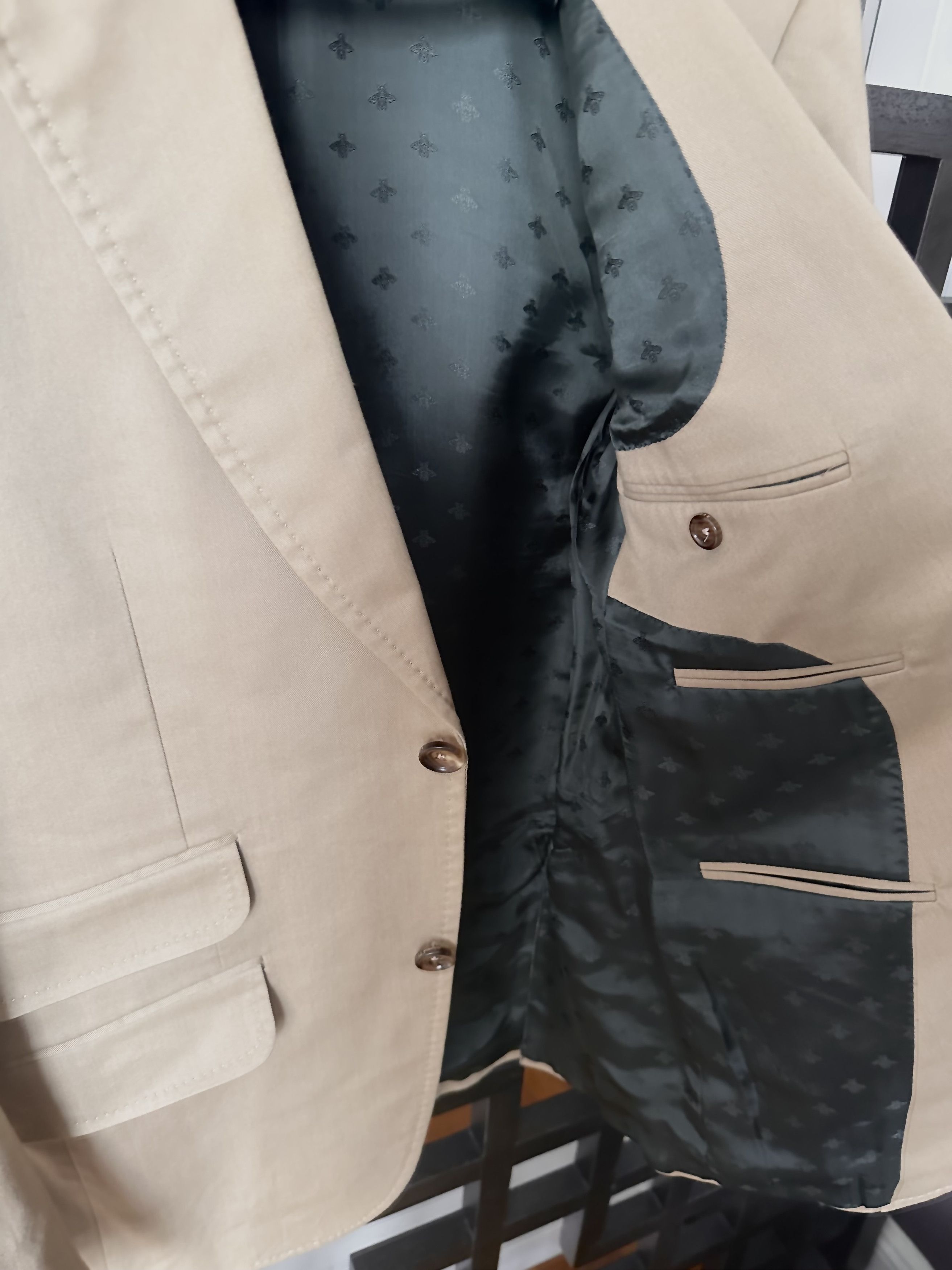 Gucci Gucci khaki cotton slim suit Size 44R - 6 Thumbnail