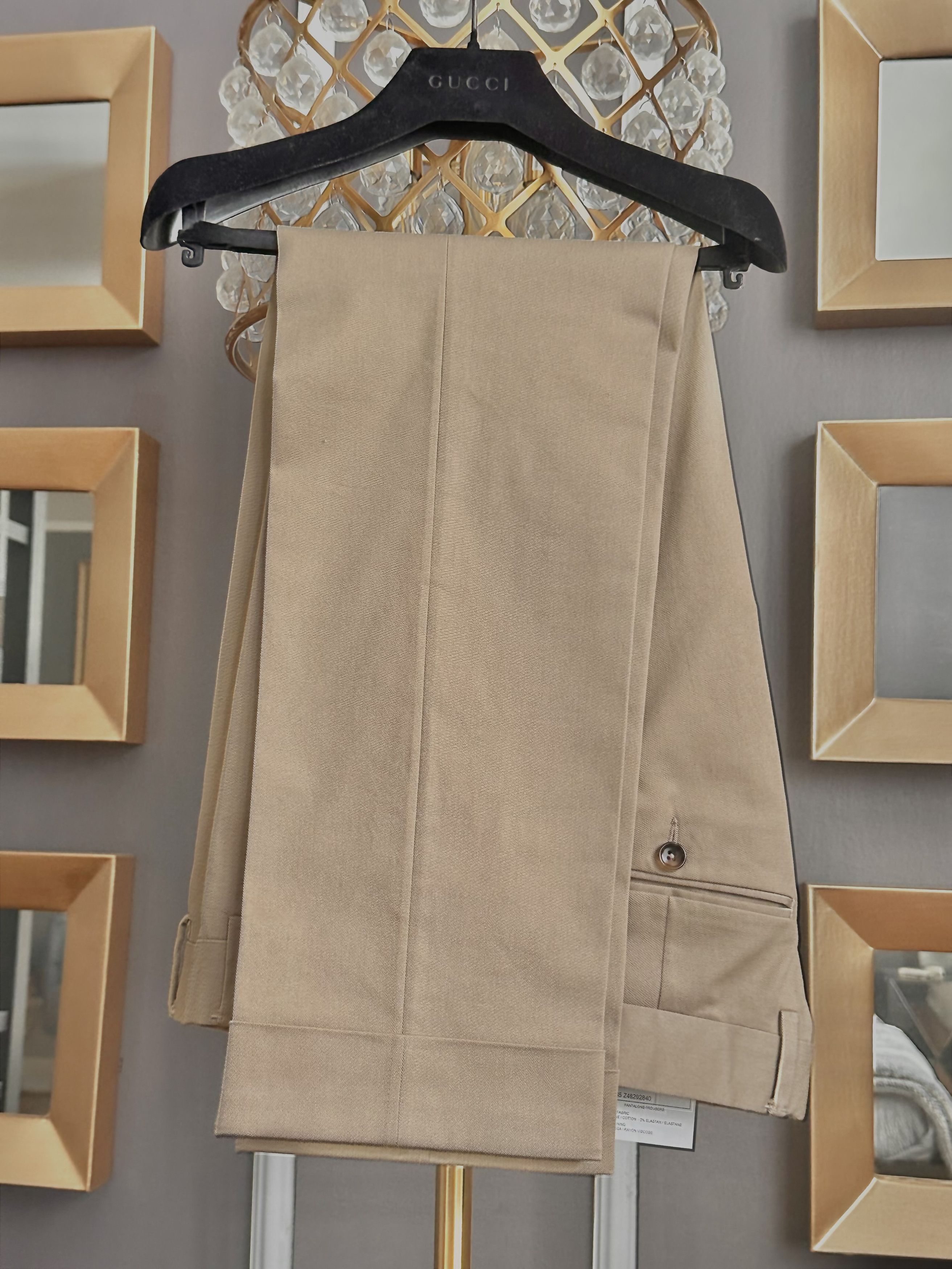 Gucci Gucci khaki cotton slim suit Size 44R - 15 Thumbnail