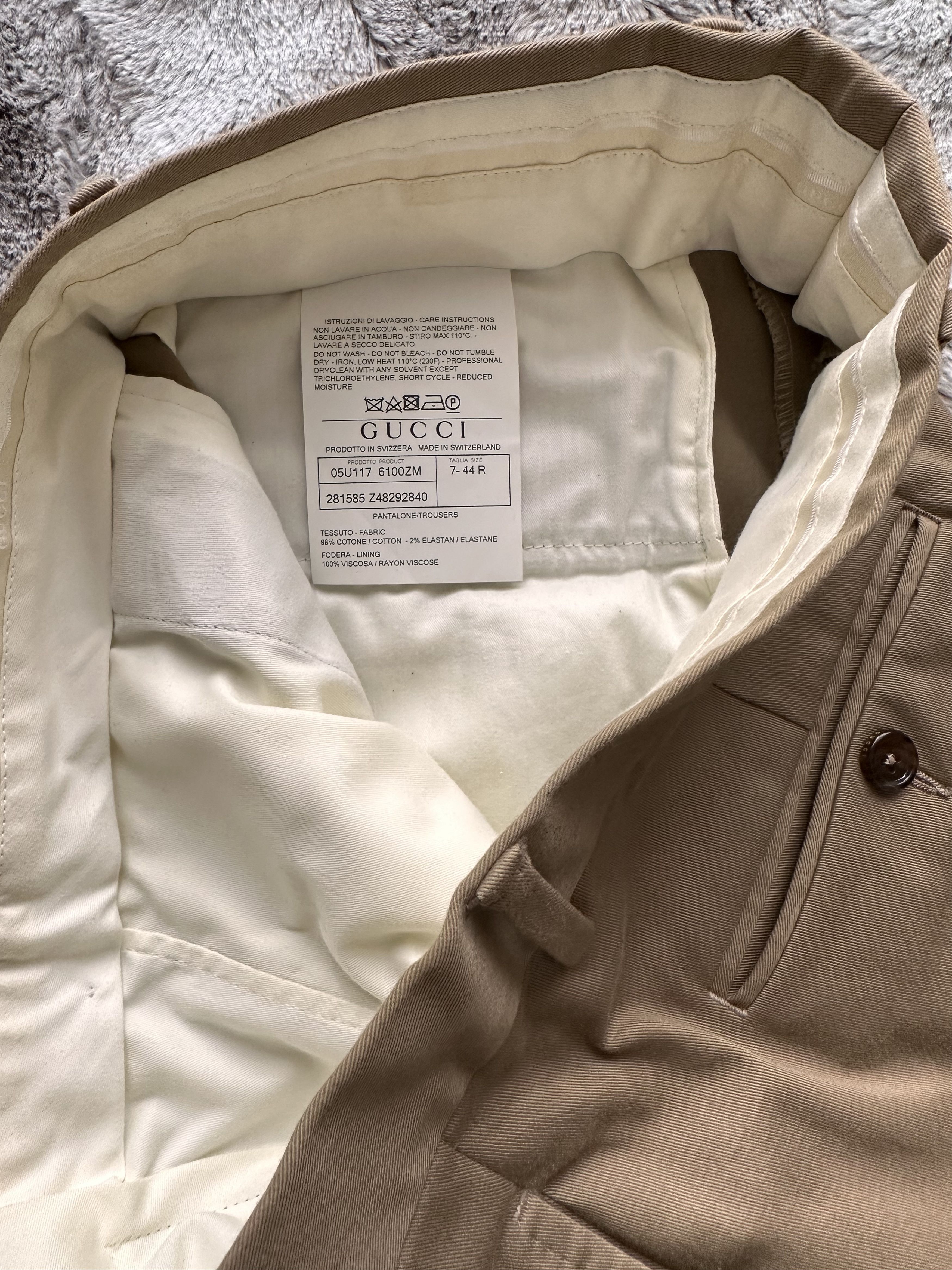 Gucci Gucci khaki cotton slim suit Size 44R - 21 Thumbnail