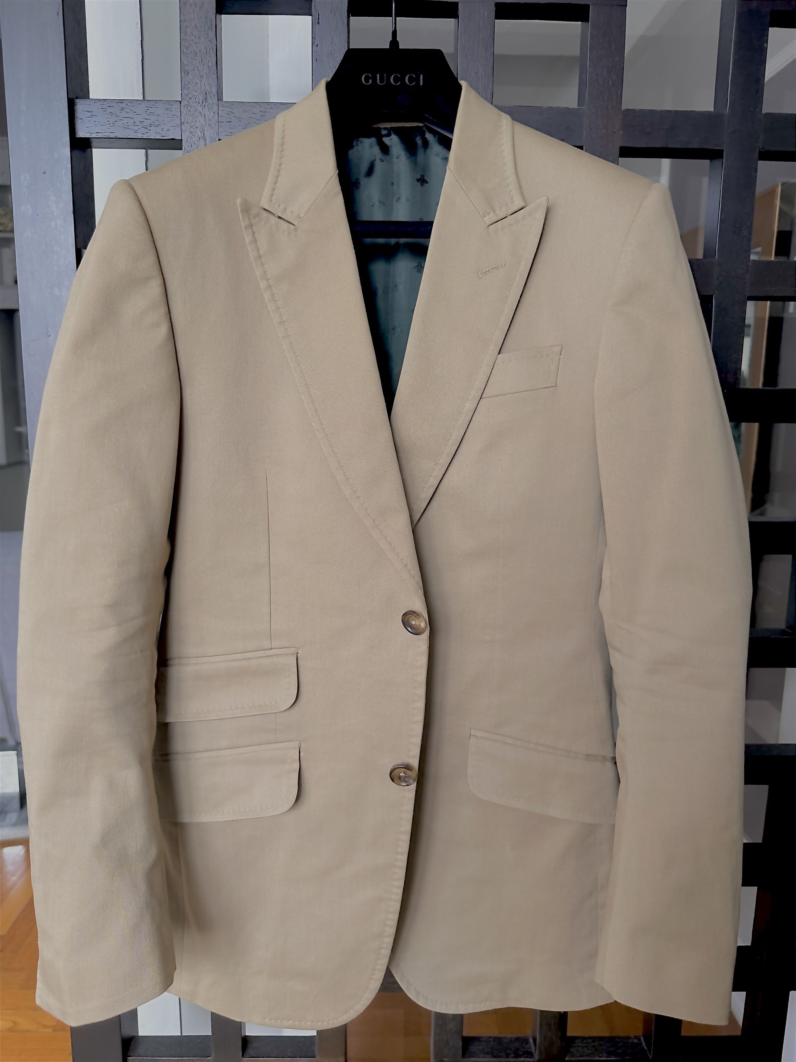 Gucci Gucci khaki cotton slim suit Size 44R - 3 Thumbnail
