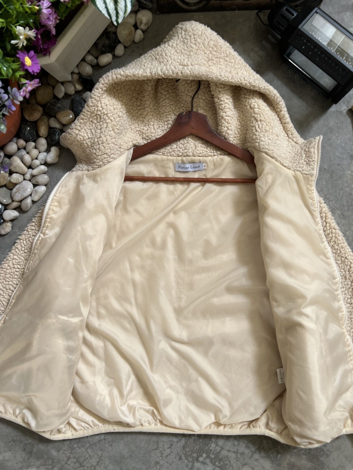 Japanese Brand × Vintage VTG 🖤 Japanese Deep Pile Sherpa Quilted Jacket With Hoodie Size US M / EU 48-50 / 2 - 12 Thumbnail