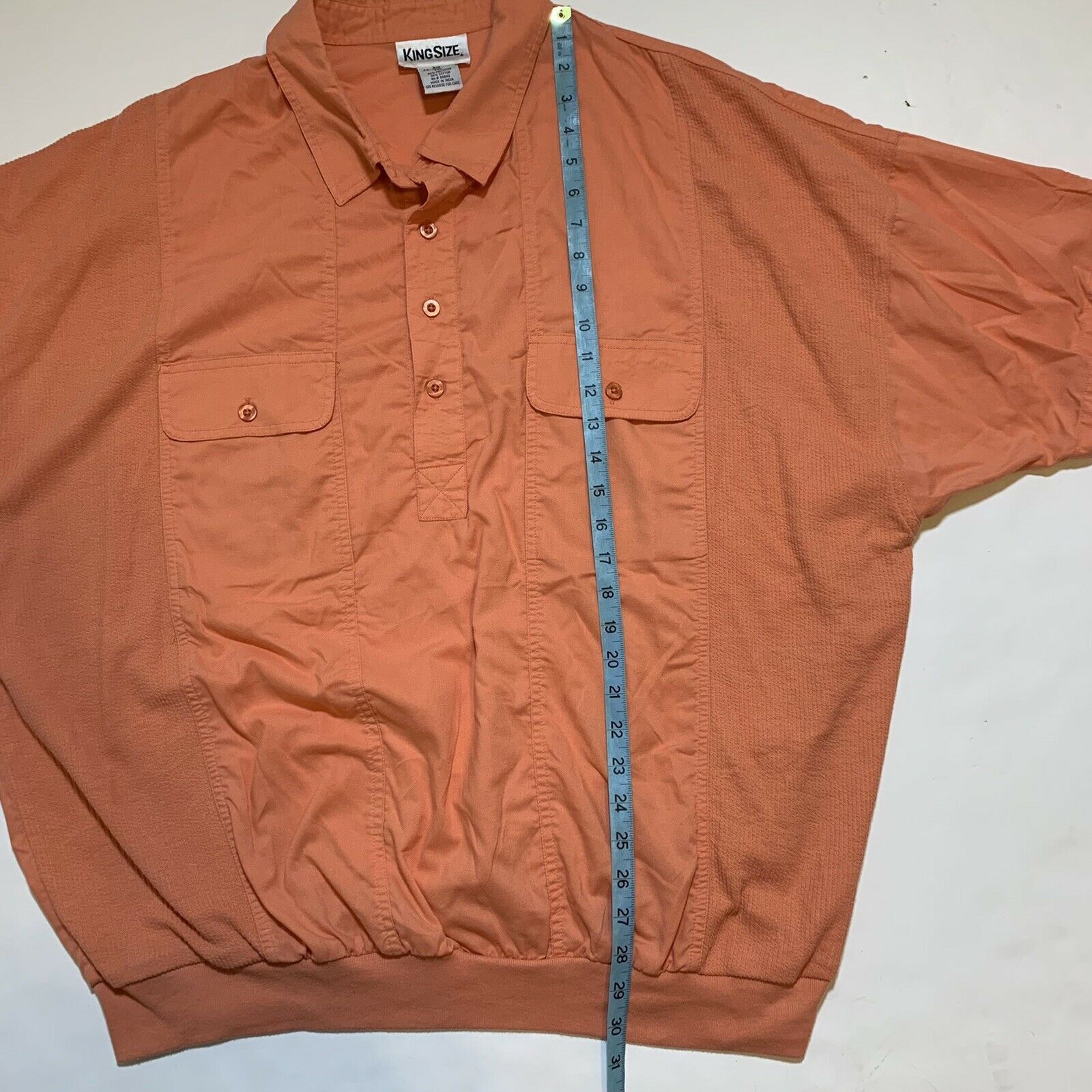 Other × Vintage Vintage King Size Men's Miami Grandpa Orange Polo Shirt Size US XXL / EU 58 / 5 - 7 Thumbnail