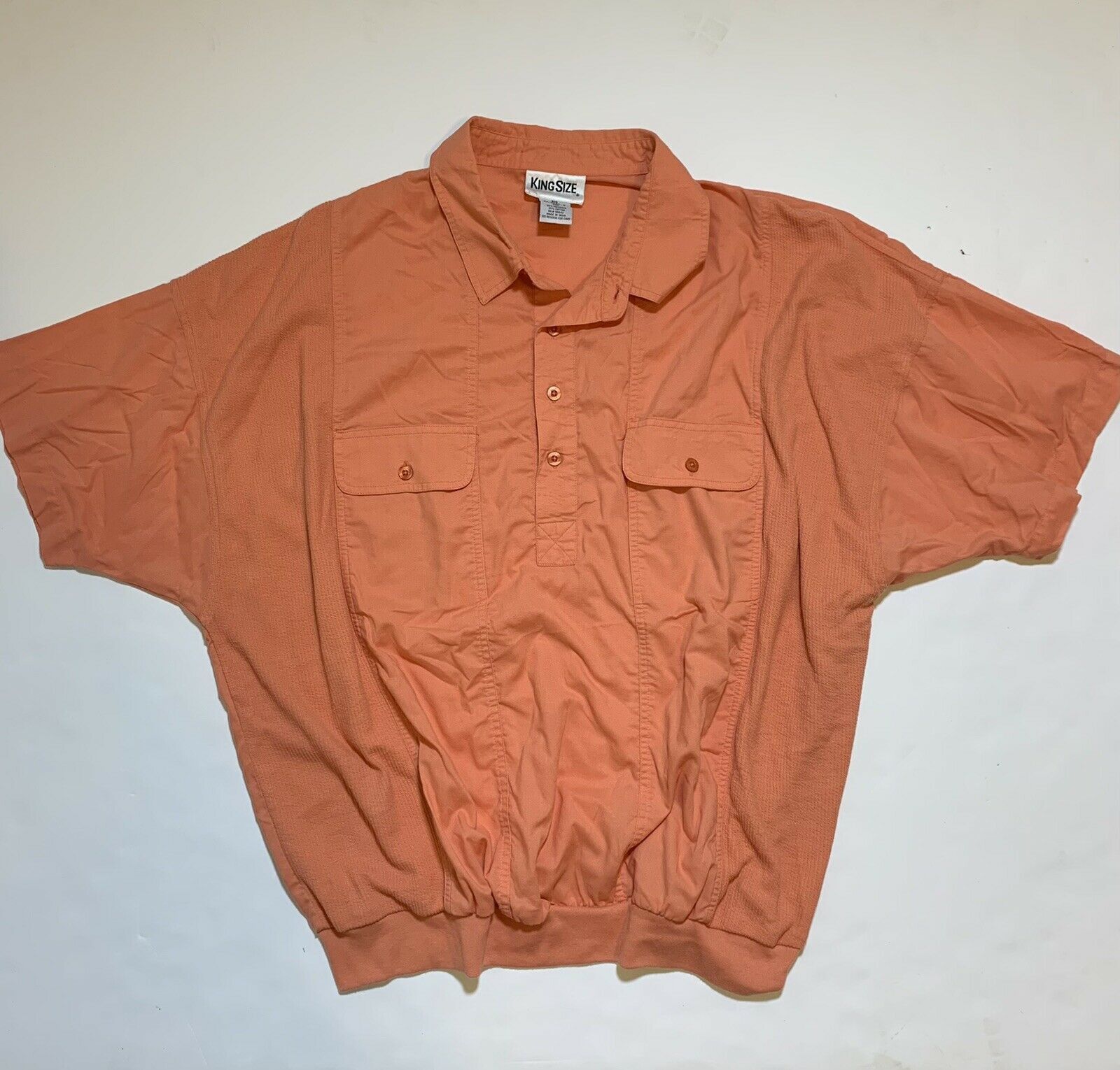 Other × Vintage Vintage King Size Men's Miami Grandpa Orange Polo Shirt Size US XXL / EU 58 / 5 - 8 Thumbnail