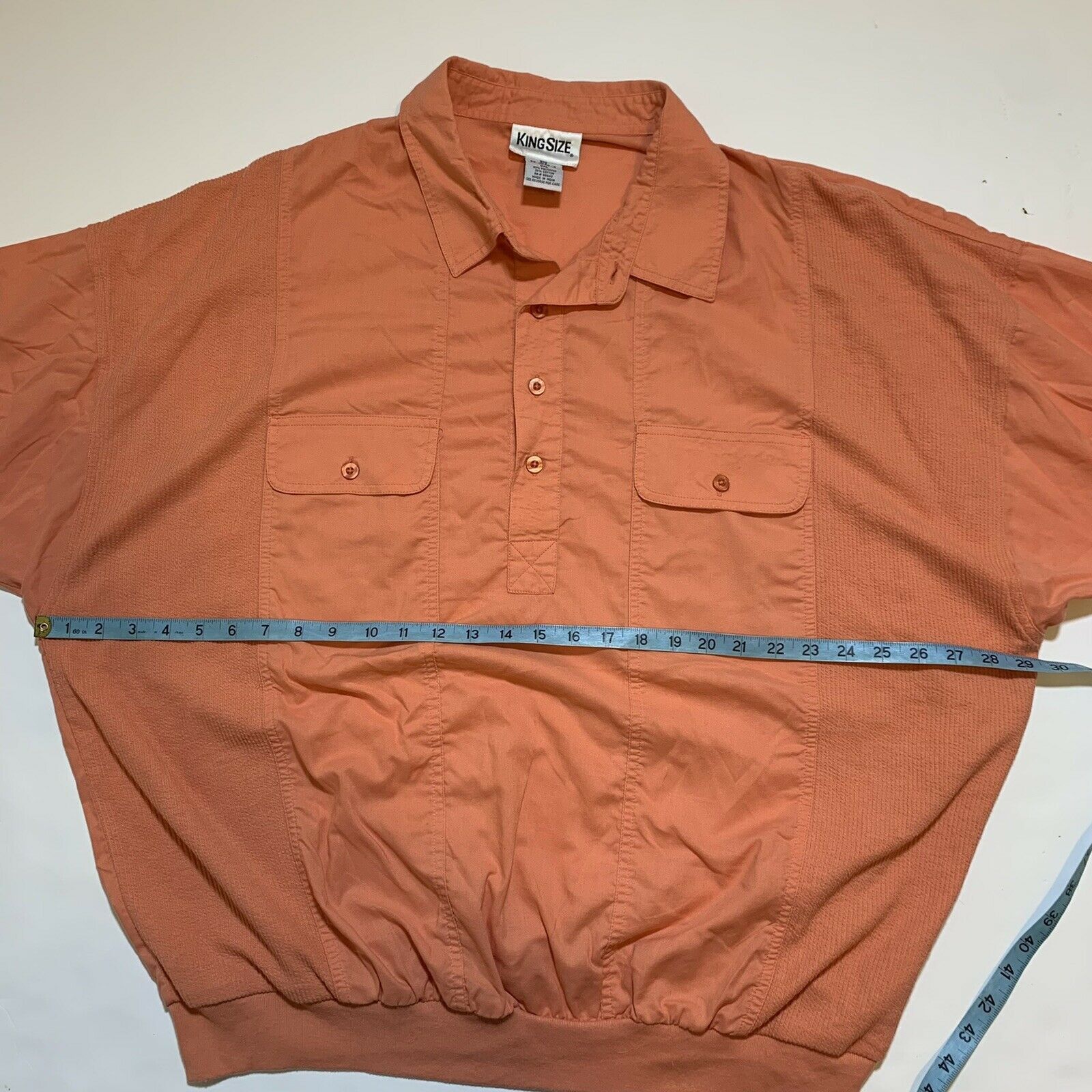 Other × Vintage Vintage King Size Men's Miami Grandpa Orange Polo Shirt Size US XXL / EU 58 / 5 - 6 Thumbnail