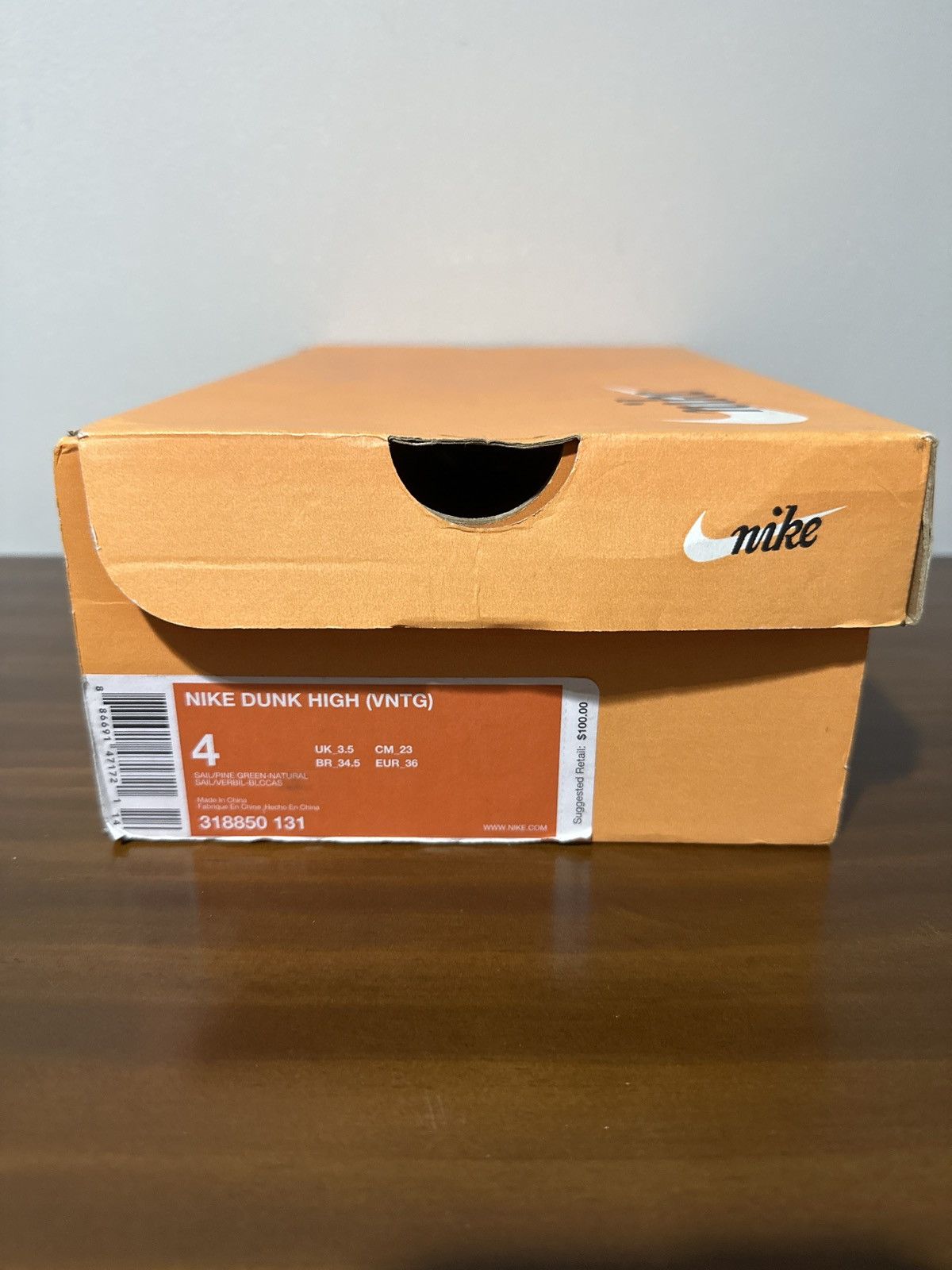 Nike Nike Dunk High (VNTG) Sail/Green Men Size 4/Women Size 5.5 Size US 5.5 / IT 35.5 - 10 Thumbnail