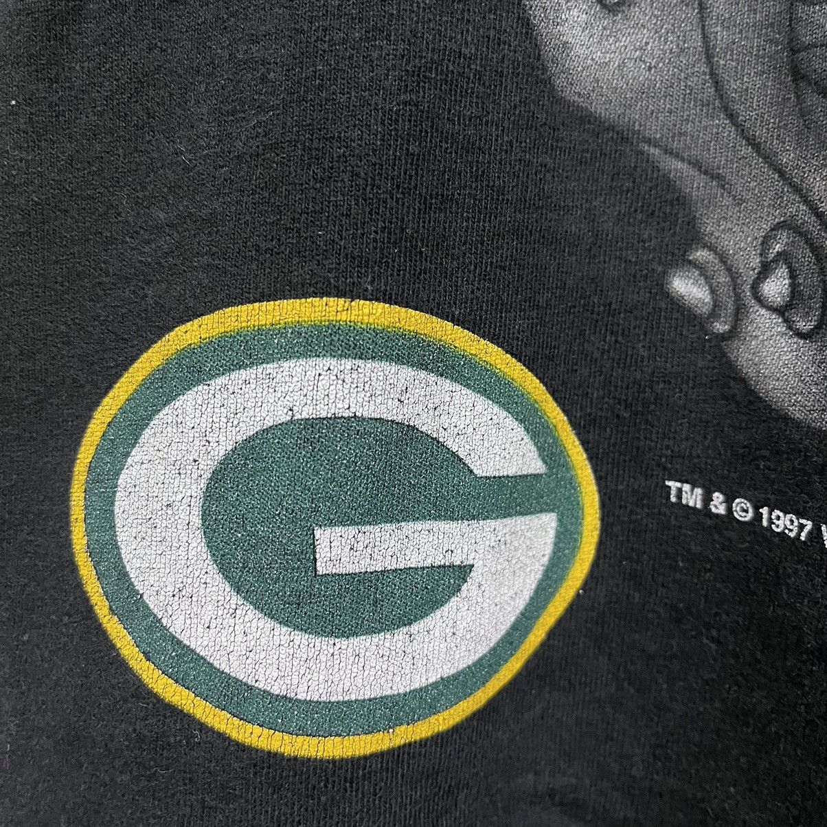 Fruit Of The Loom Vintage 1997 Tazmania Green Bay Packers TShirt Single Stitch Size US XL / EU 56 / 4 - 9 Thumbnail