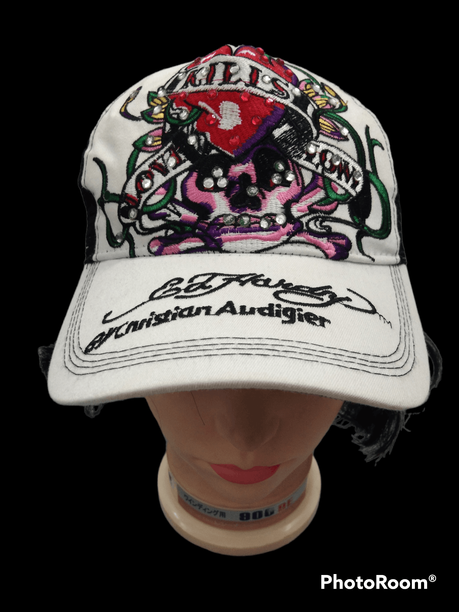 Christian Audigier ED HARDY BY CHRISTIAN AUDIGIER SKULL SWAROVSKI TRUCKER HAT Size ONE SIZE - 1 Thumbnail