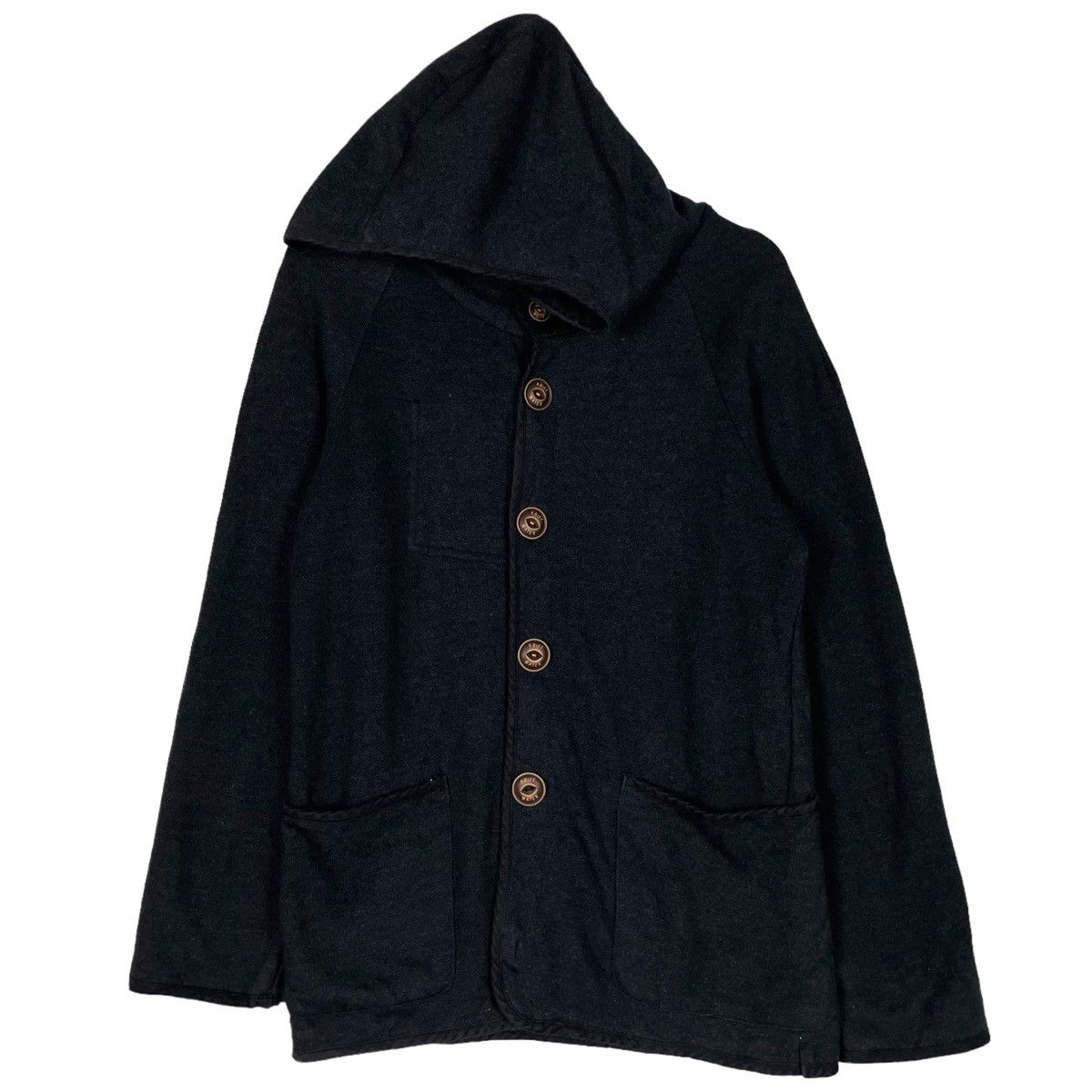 45rpm × Indigo × Japanese Brand 💥KRIFF MAYER BUTTON HOODIE CARDIGAN Size US M / EU 48-50 / 2 - 1 Thumbnail