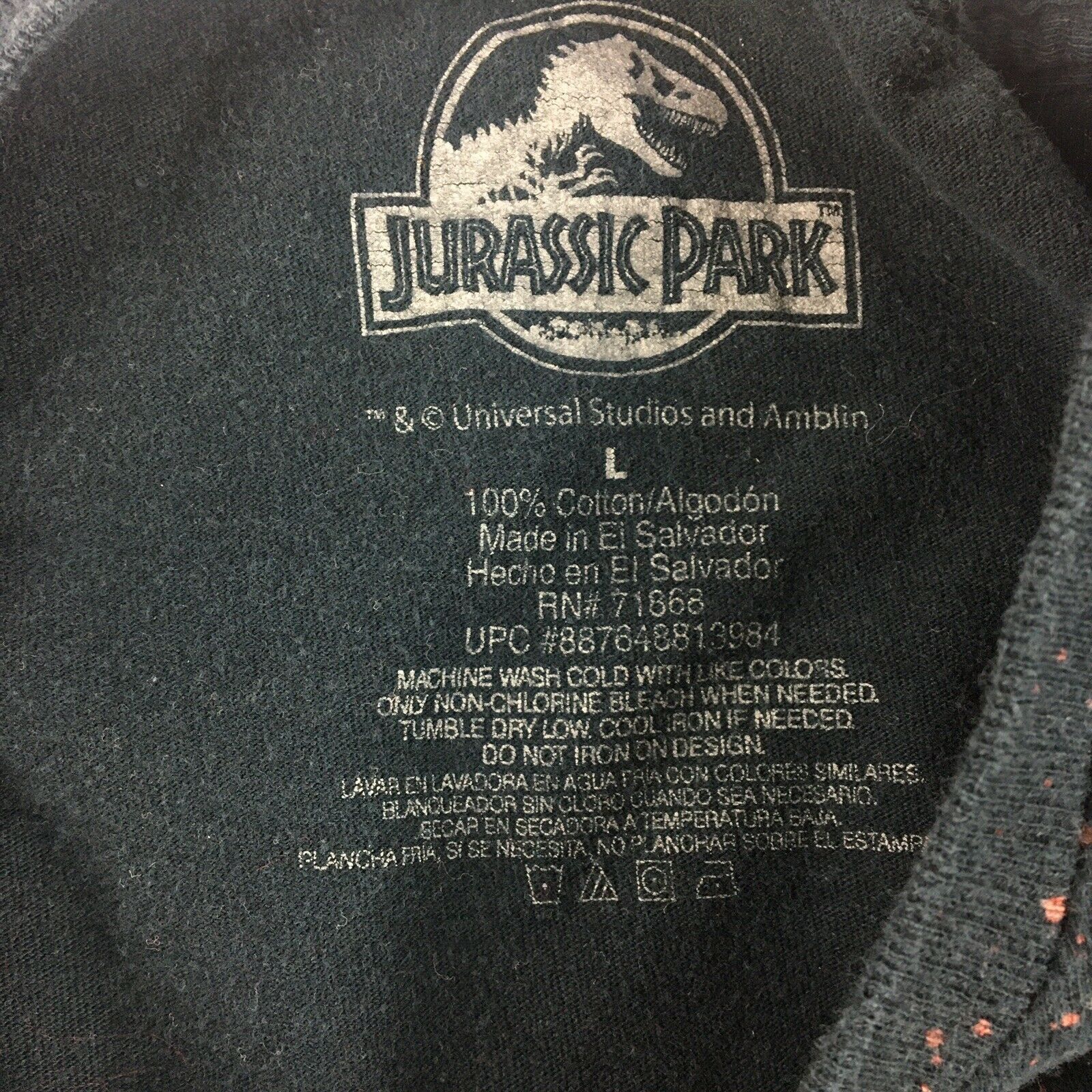 Universal Studios × Vintage Jurassic Park Logo Retro All Over Print Dinosaurs T-Shirt Size US M / EU 48-50 / 2 - 3 Thumbnail