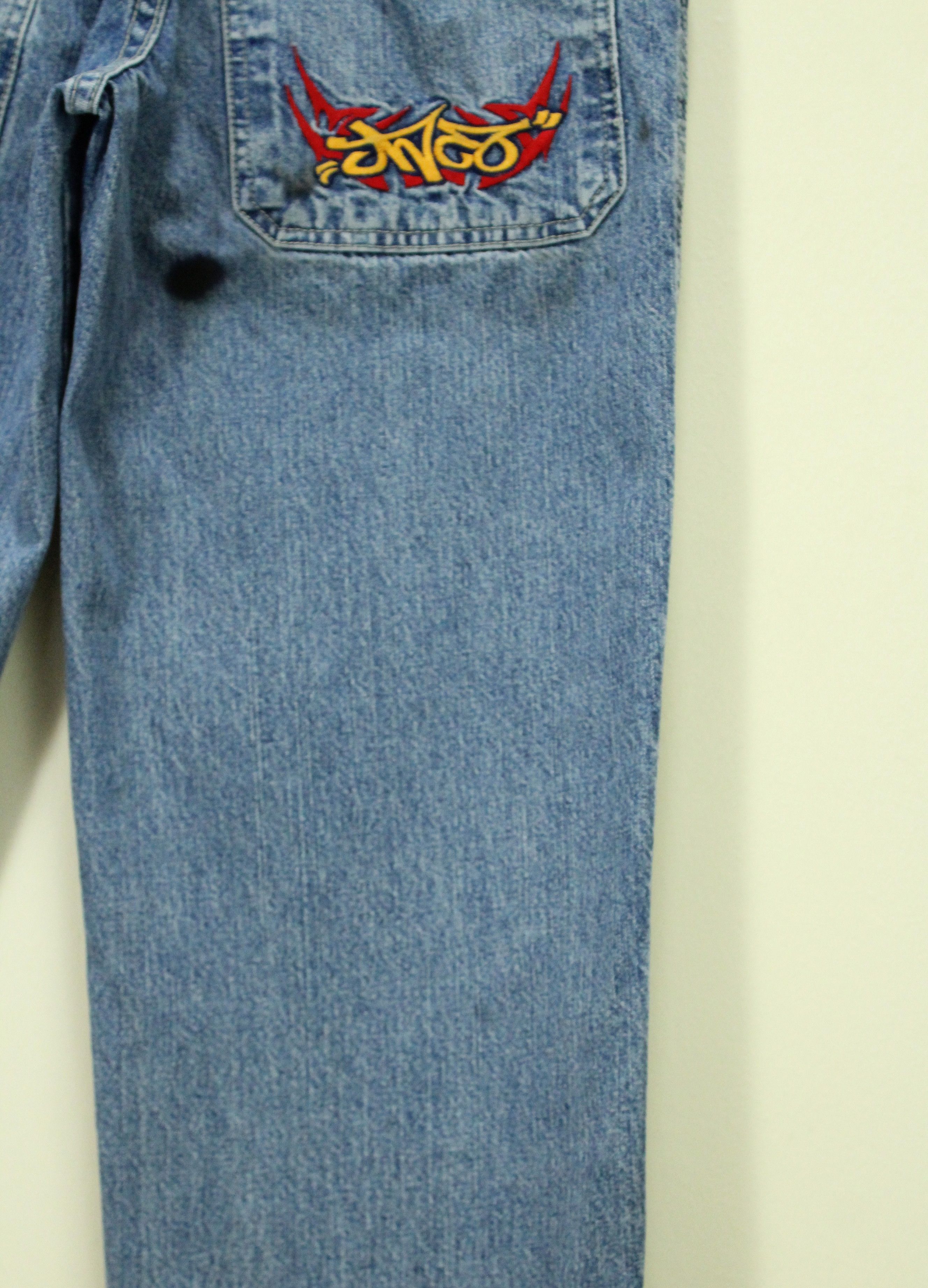JNCO JNCO Denim Vintage Embroidered Size 16 Boy Youth Man Size US 29 - 9 Thumbnail