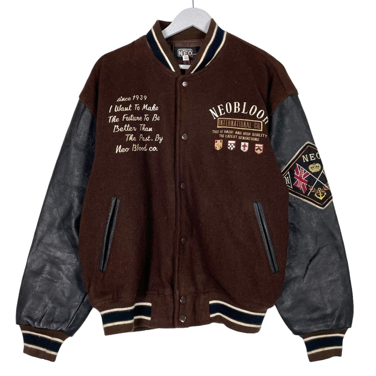 Other 💥90s NEO BLOOD JAPAN RIOT STREETFASHION VARSITY JACKET Size US L / EU 52-54 / 3 - 2 Thumbnail