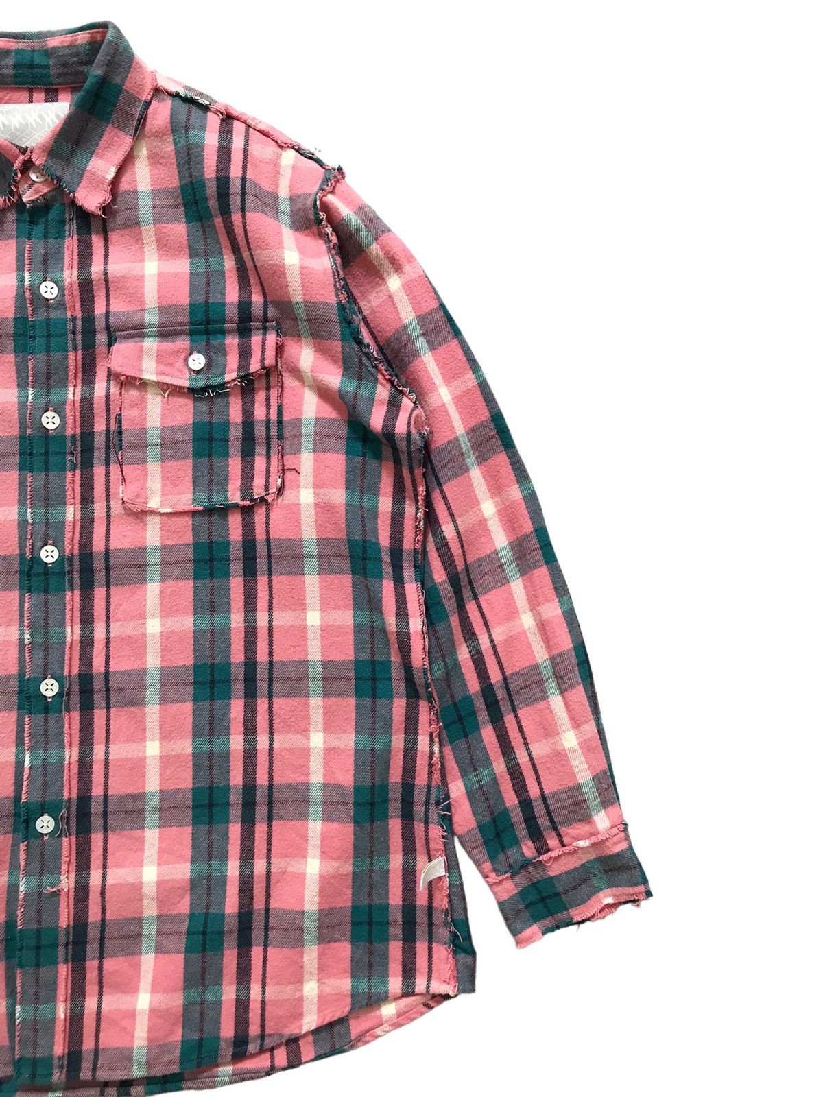 Japanese Brand MOTOR MOUTH Japan Wear Salmon Checkered Flannel Shirt Size US XL / EU 56 / 4 - 3 Thumbnail