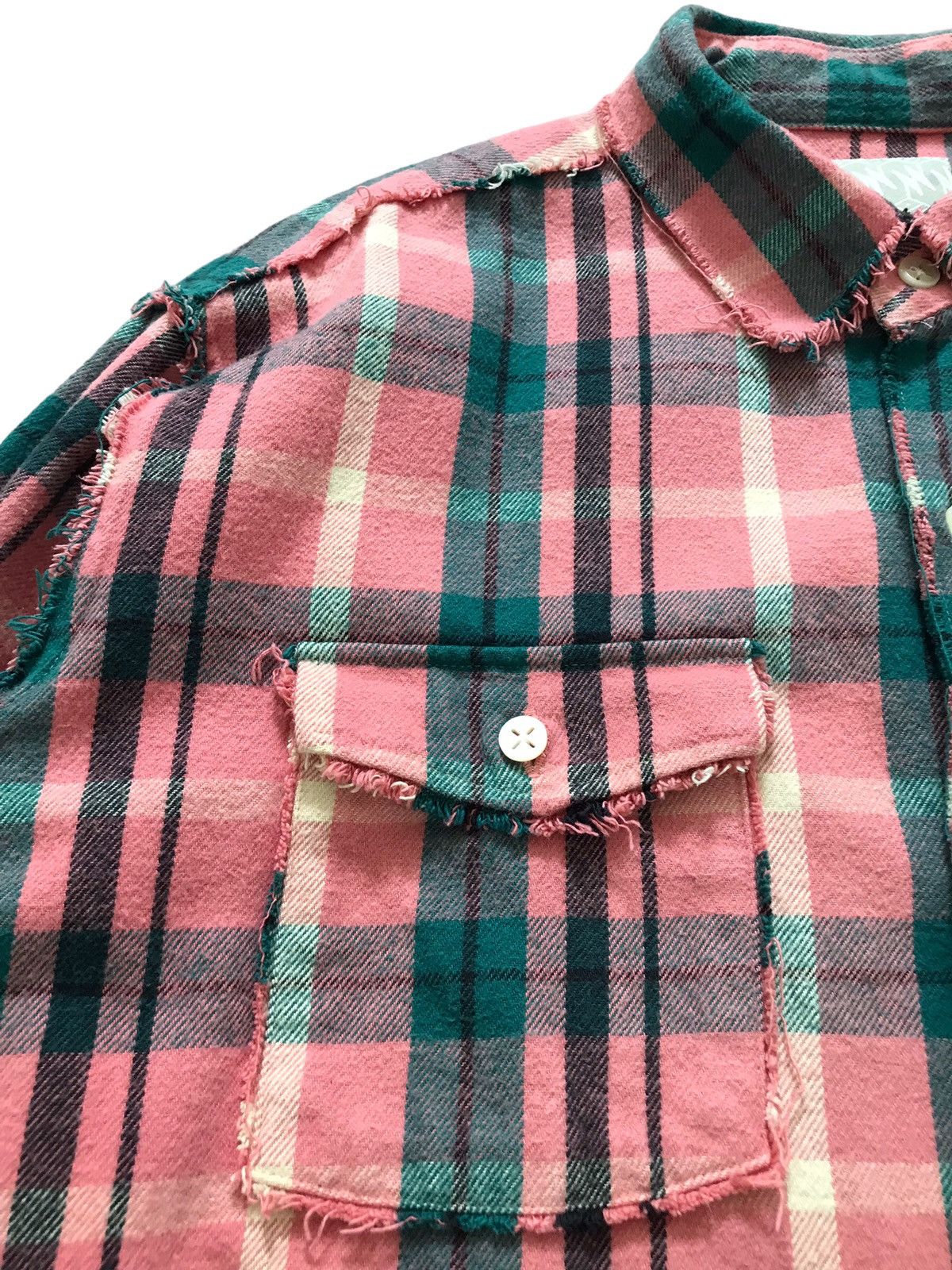 Japanese Brand MOTOR MOUTH Japan Wear Salmon Checkered Flannel Shirt Size US XL / EU 56 / 4 - 5 Thumbnail