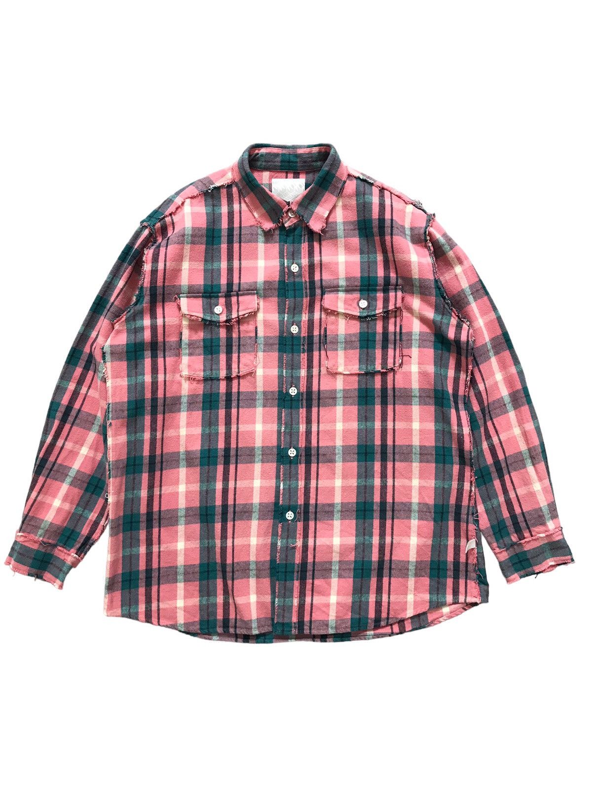 Japanese Brand MOTOR MOUTH Japan Wear Salmon Checkered Flannel Shirt Size US XL / EU 56 / 4 - 1 Thumbnail