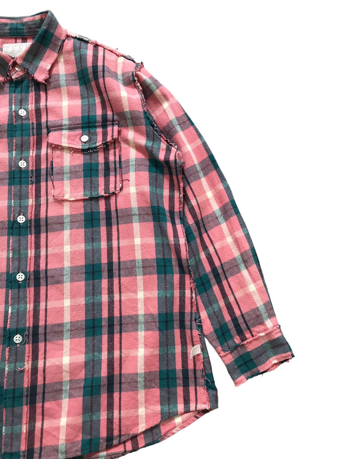 Japanese Brand MOTOR MOUTH Japan Wear Salmon Checkered Flannel Shirt Size US XL / EU 56 / 4 - 7 Thumbnail