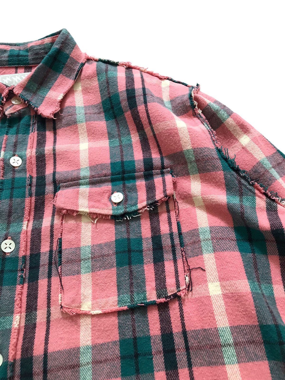 Japanese Brand MOTOR MOUTH Japan Wear Salmon Checkered Flannel Shirt Size US XL / EU 56 / 4 - 6 Thumbnail