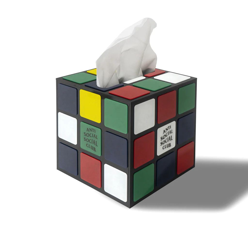 Anti Social Social Club DS SS22 Black ASSC Logo My Mind Rubiks Cube Tissue Box Size ONE SIZE - 1 Thumbnail