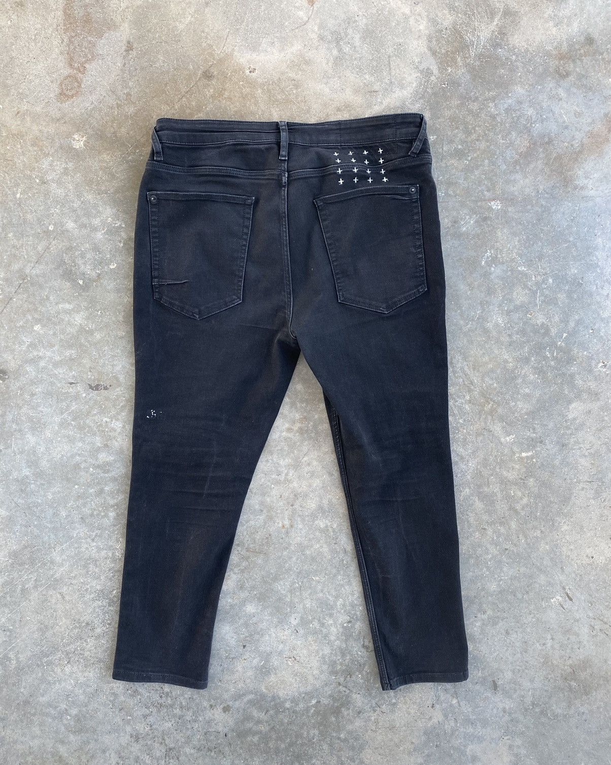 Ksubi Van Winkle Black Laid Denim Jeans Sz. 34 🧊🥣❄️ Chitch