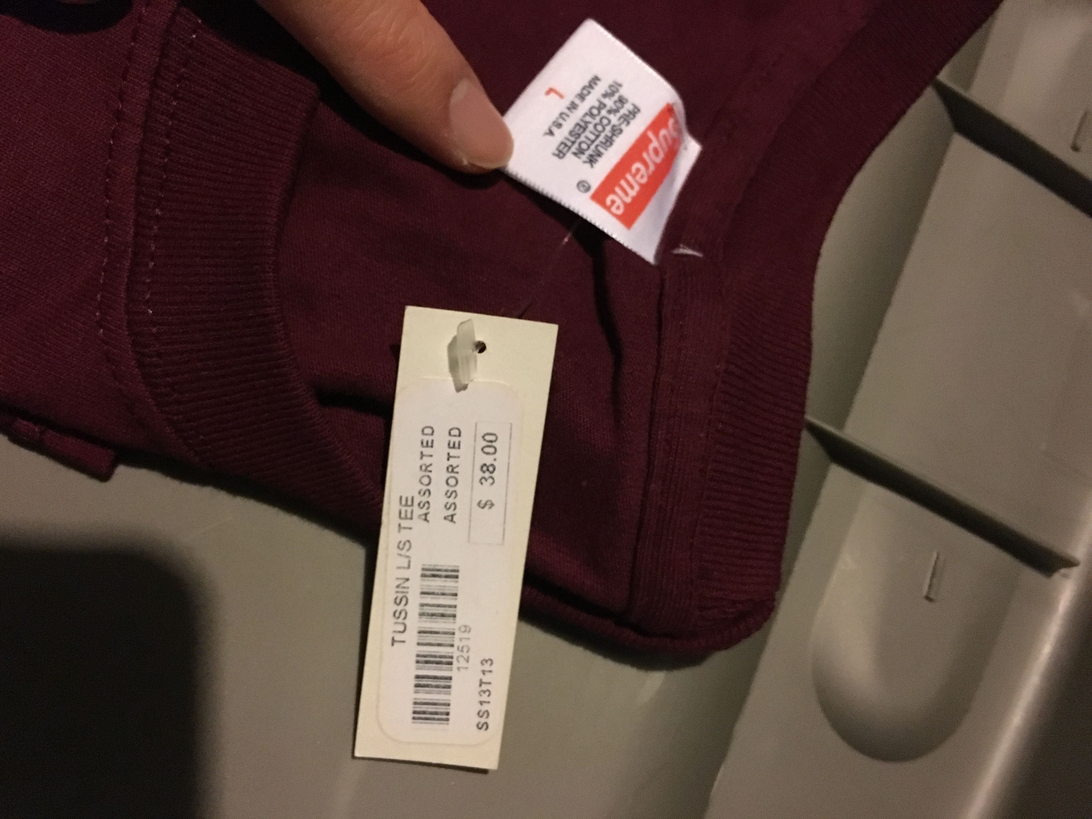 Supreme Supreme Tussin L/S Maroon Large SS13 Size US L / EU 52-54 / 3 - 2 Thumbnail