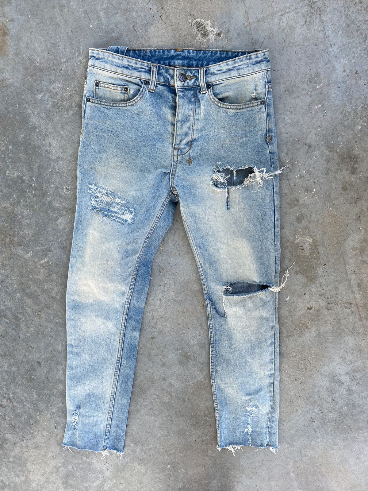 Image of Ksubi Chitch “ Slice N Dice” Distressed Denim Jeans Sz. 30 in Blue, Men's