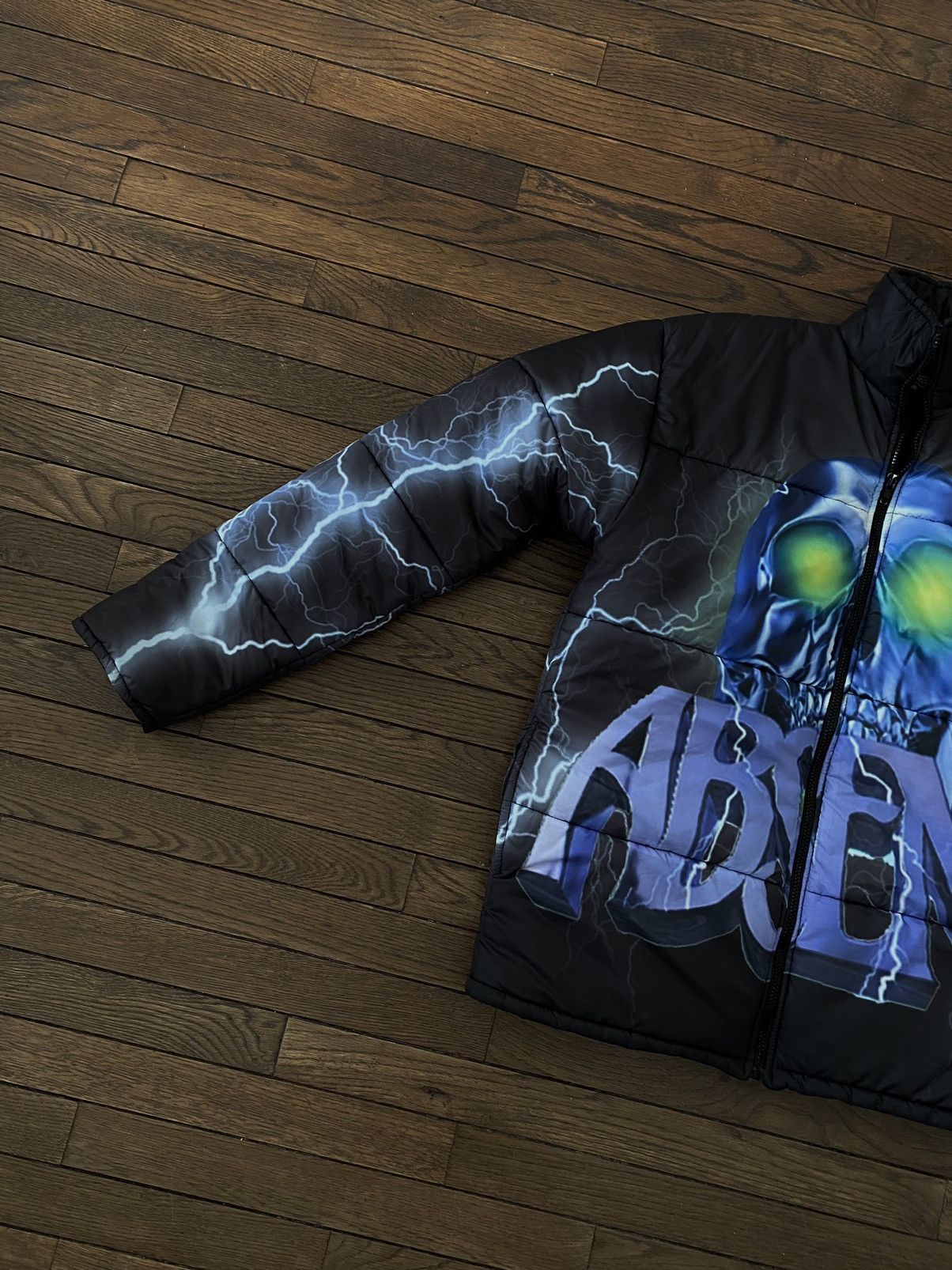 Absent ABSENT USA Skull Lightning Puffer Puffy Jacket Medium M Size US M / EU 48-50 / 2 - 4 Thumbnail