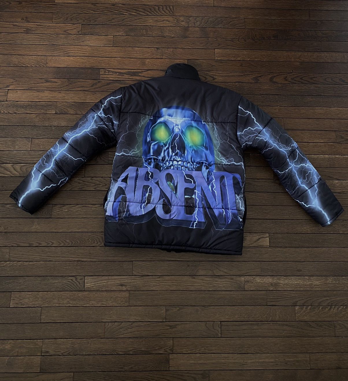 Absent ABSENT USA Skull Lightning Puffer Puffy Jacket Medium M Size US M / EU 48-50 / 2 - 2 Thumbnail