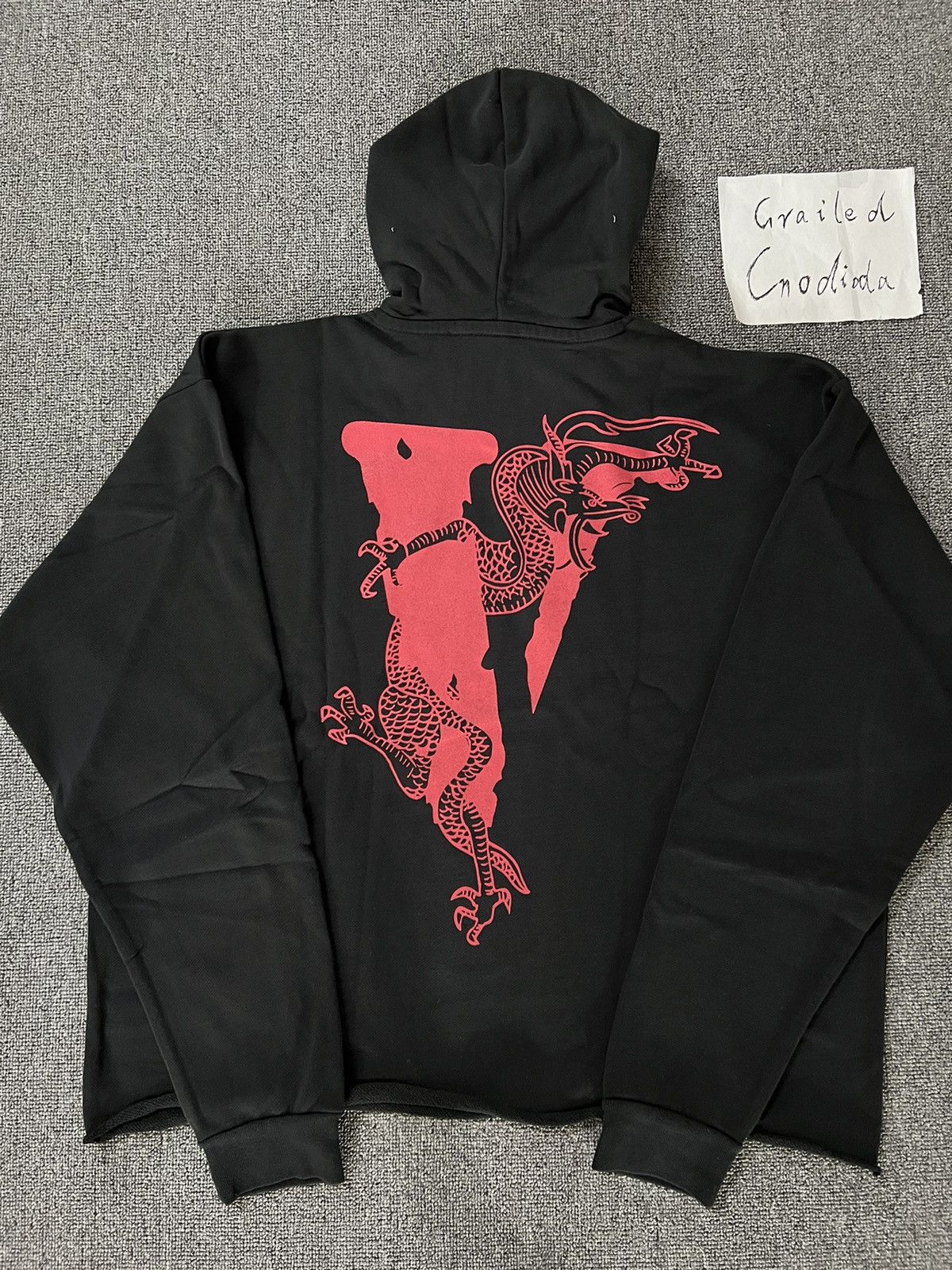 image of Ds Vlone X Clot Dragon Hoodie in Black, Men's (Size Medium)