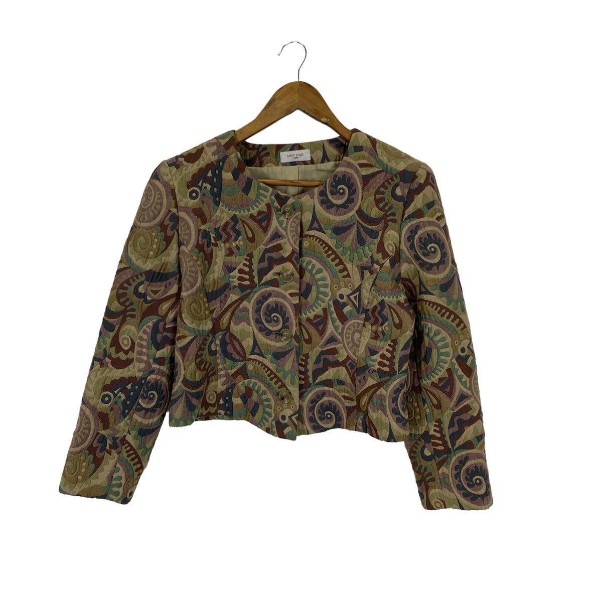Japanese Brand Mon Gre Yamataka Patchwork Floral 9AR Coat Size L / US 10 / IT 46 - 1 Thumbnail