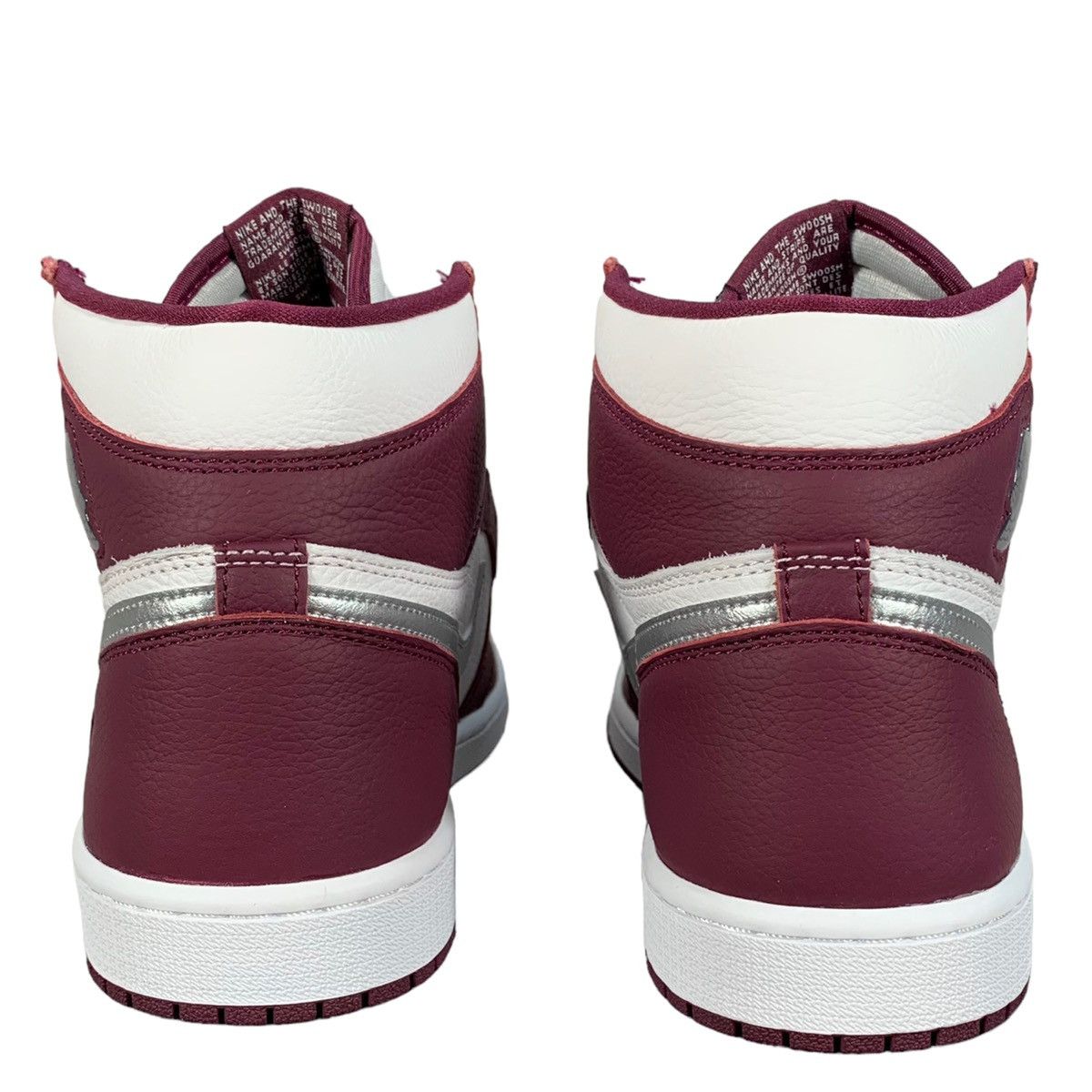Jordan Brand Air Jordan 1 High Og Bordeaux Metallic Silver 2021 Sneakers Size US 10 / EU 43 - 4 Thumbnail