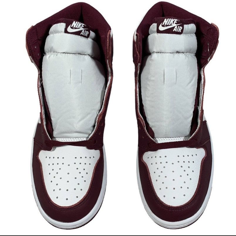 Jordan Brand Air Jordan 1 High Og Bordeaux Metallic Silver 2021 Sneakers Size US 10 / EU 43 - 3 Thumbnail