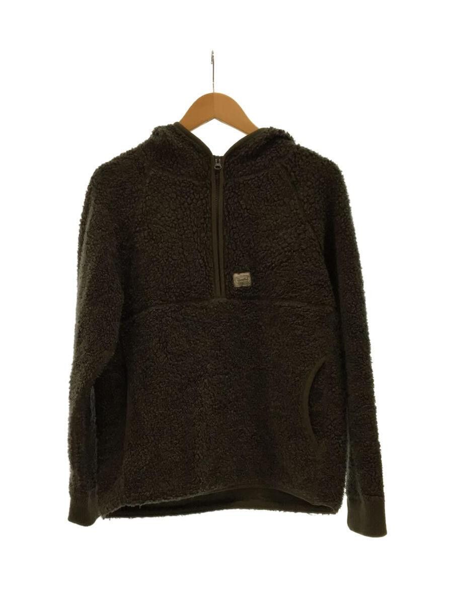 image of Snow Peak Half Zip Wool Fleece Jacket in Brown, Men's (Size Small)