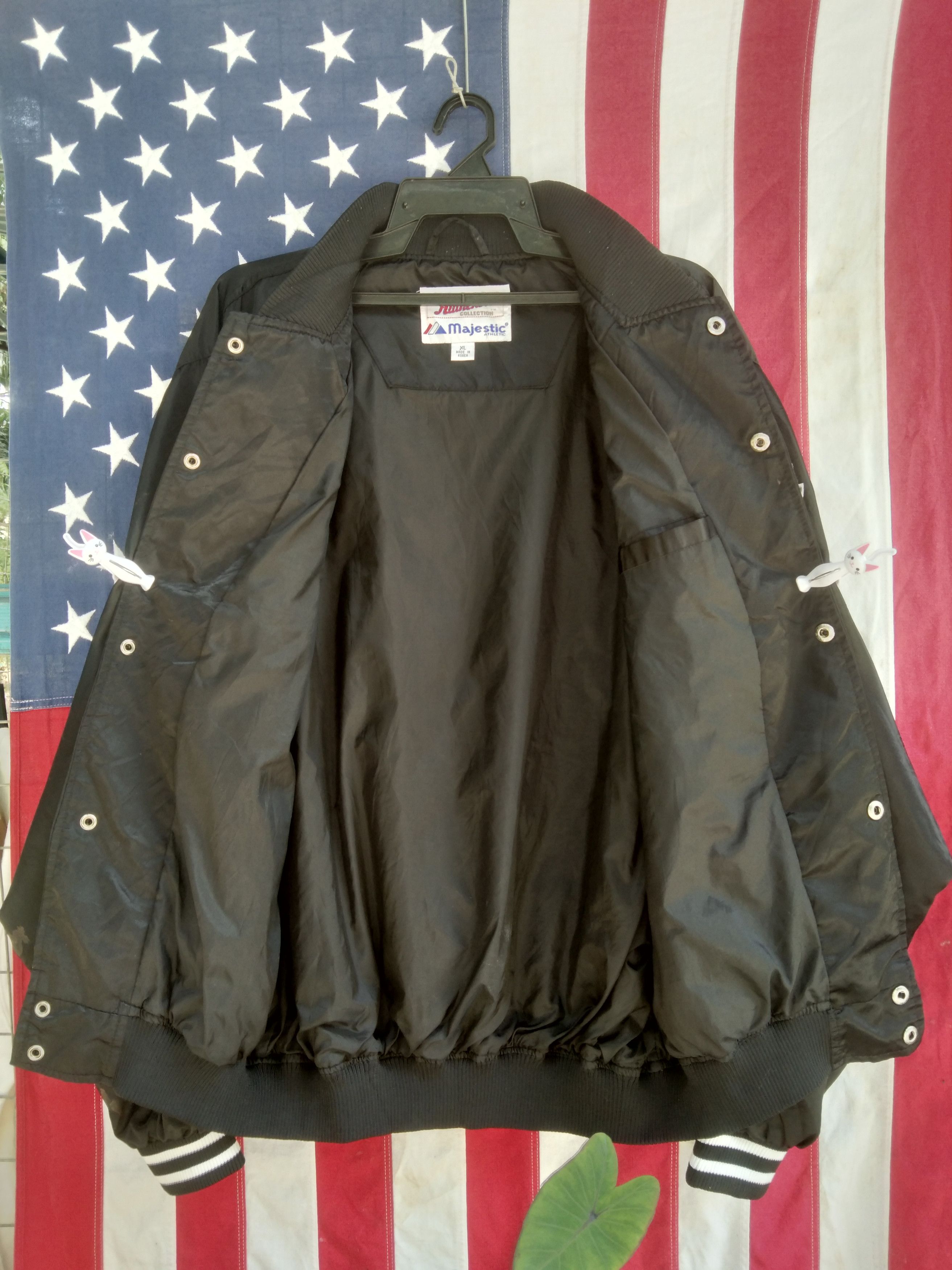 NFL VINTAGE RAIDERS SPELL OUT EMBROIDERY JACKET Size US XXL / EU 58 / 5 - 3 Thumbnail