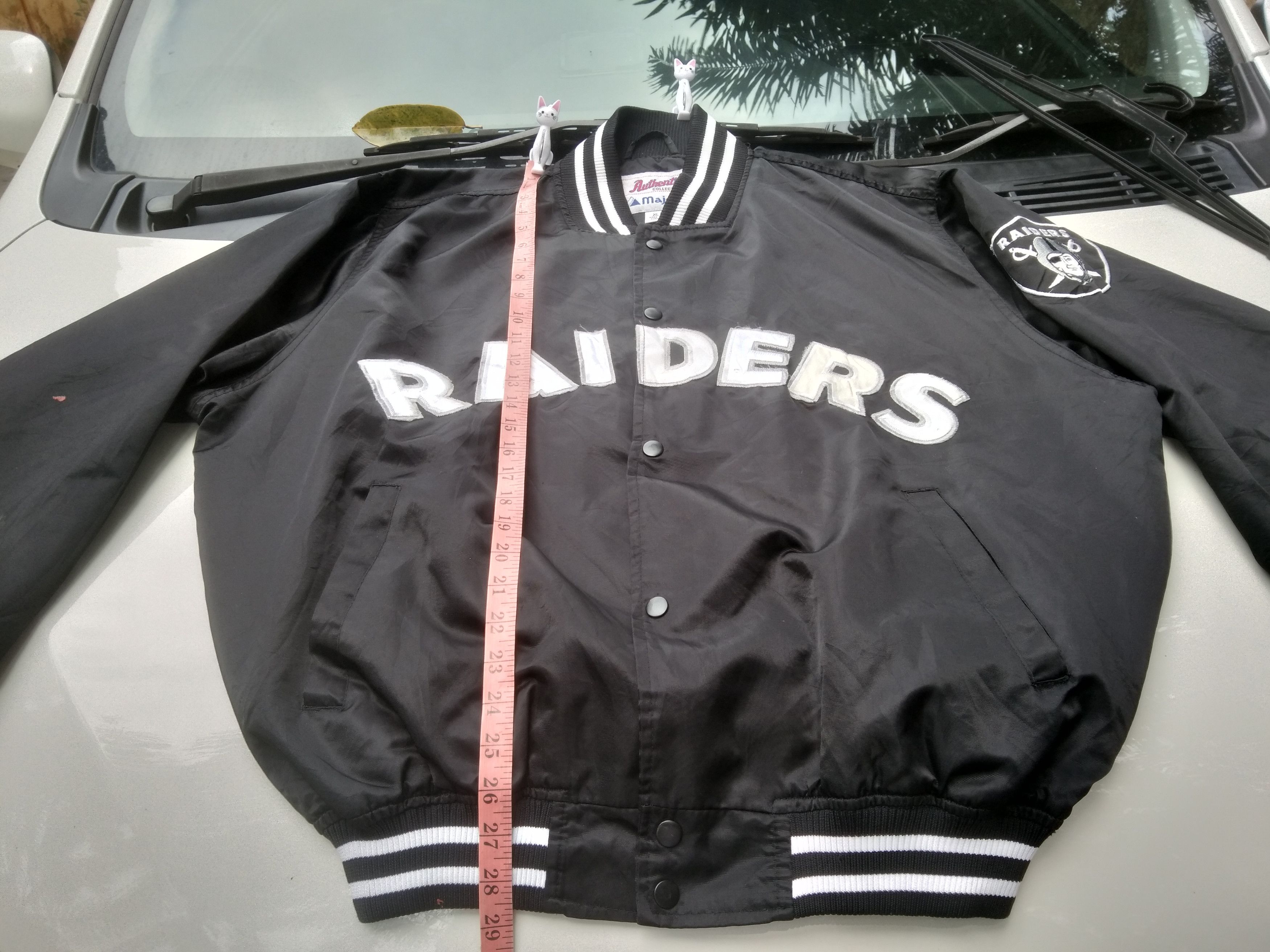 NFL VINTAGE RAIDERS SPELL OUT EMBROIDERY JACKET Size US XXL / EU 58 / 5 - 14 Thumbnail