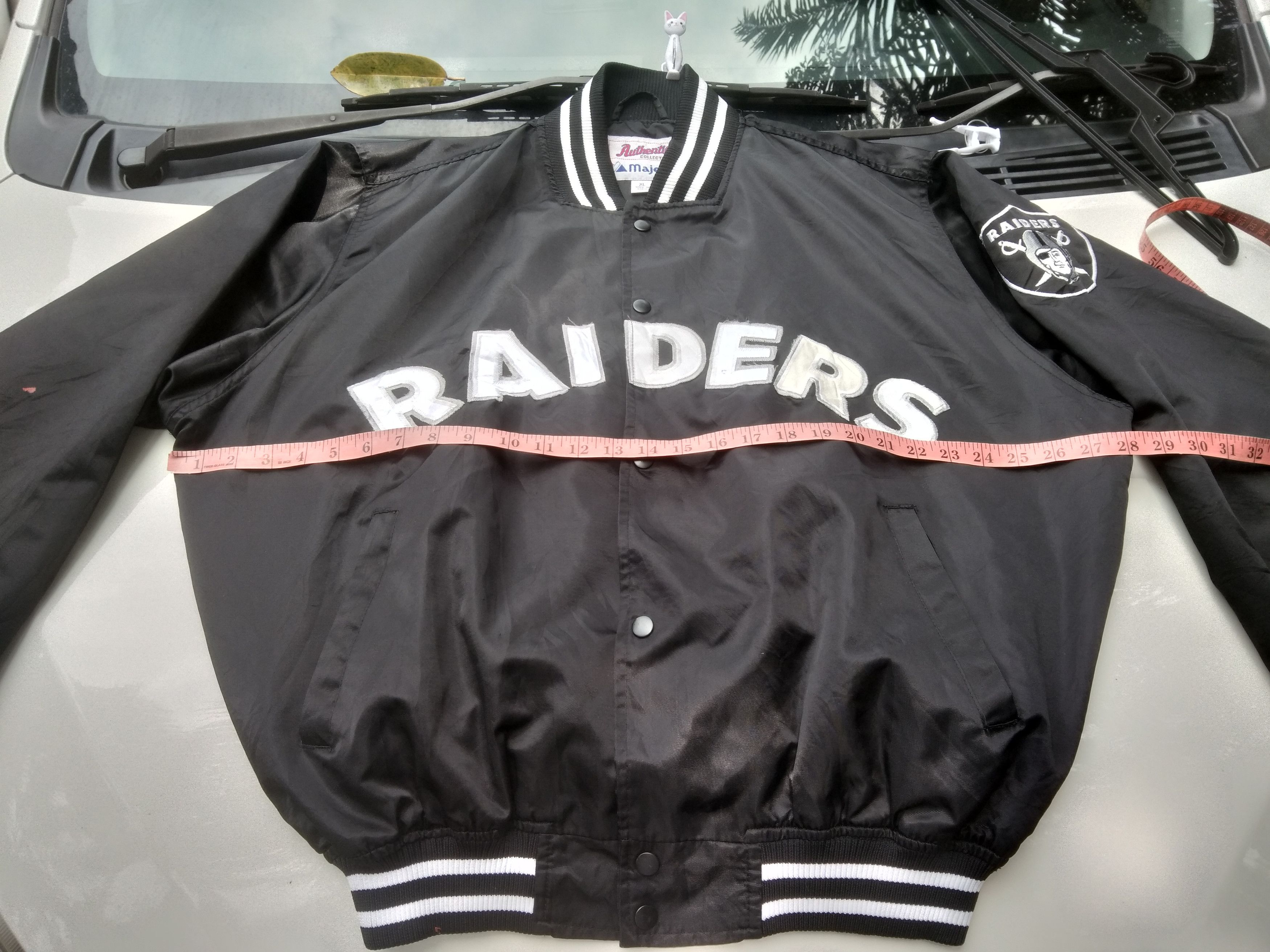 NFL VINTAGE RAIDERS SPELL OUT EMBROIDERY JACKET Size US XXL / EU 58 / 5 - 13 Thumbnail