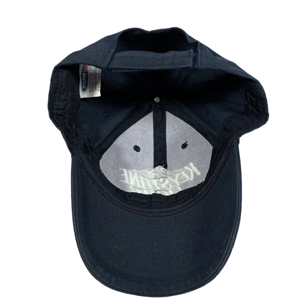 Vintage VTG Key Stone Light Beer Dark Blue & White Strapback Hat Size ONE SIZE - 3 Thumbnail
