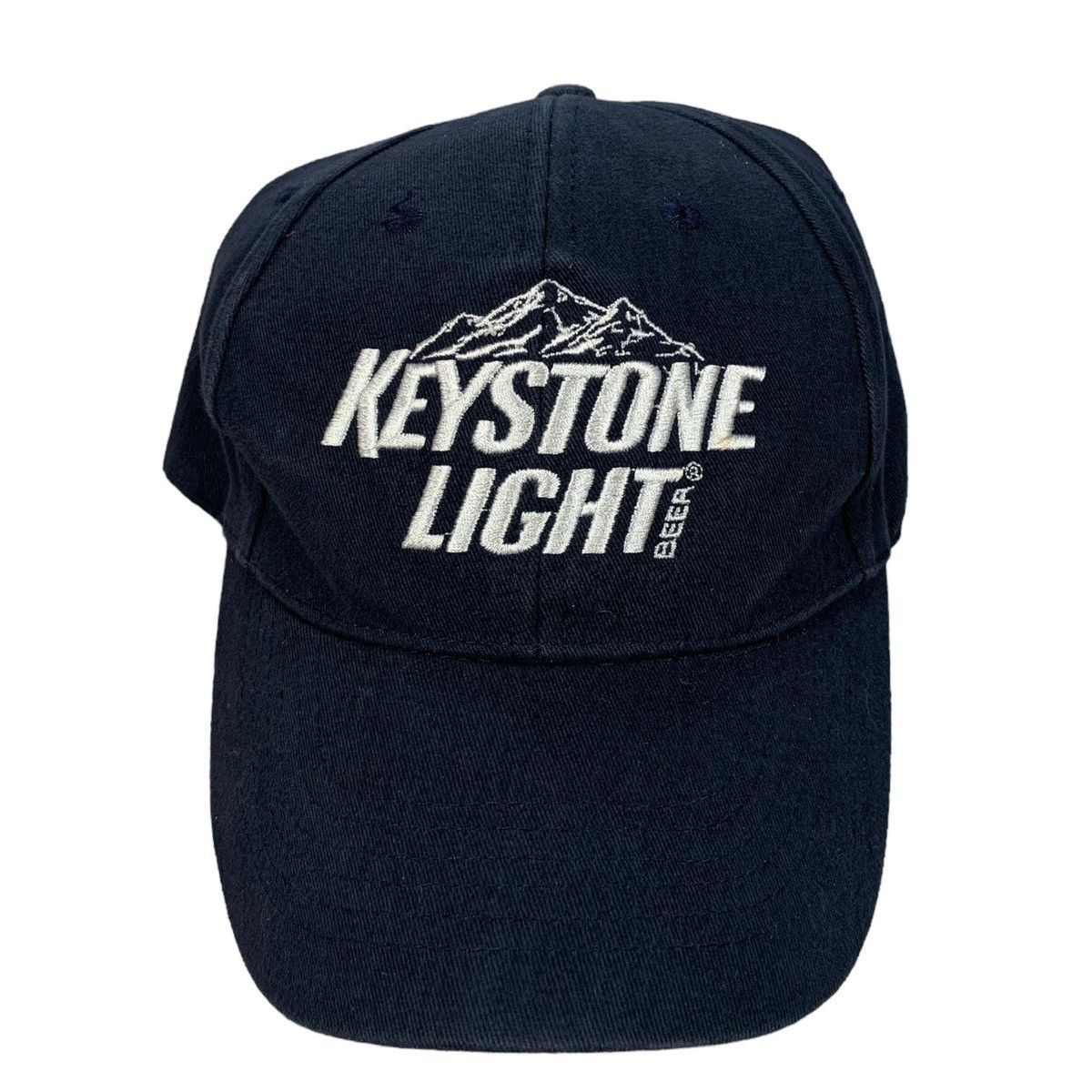 Vintage VTG Key Stone Light Beer Dark Blue & White Strapback Hat Size ONE SIZE - 1 Thumbnail