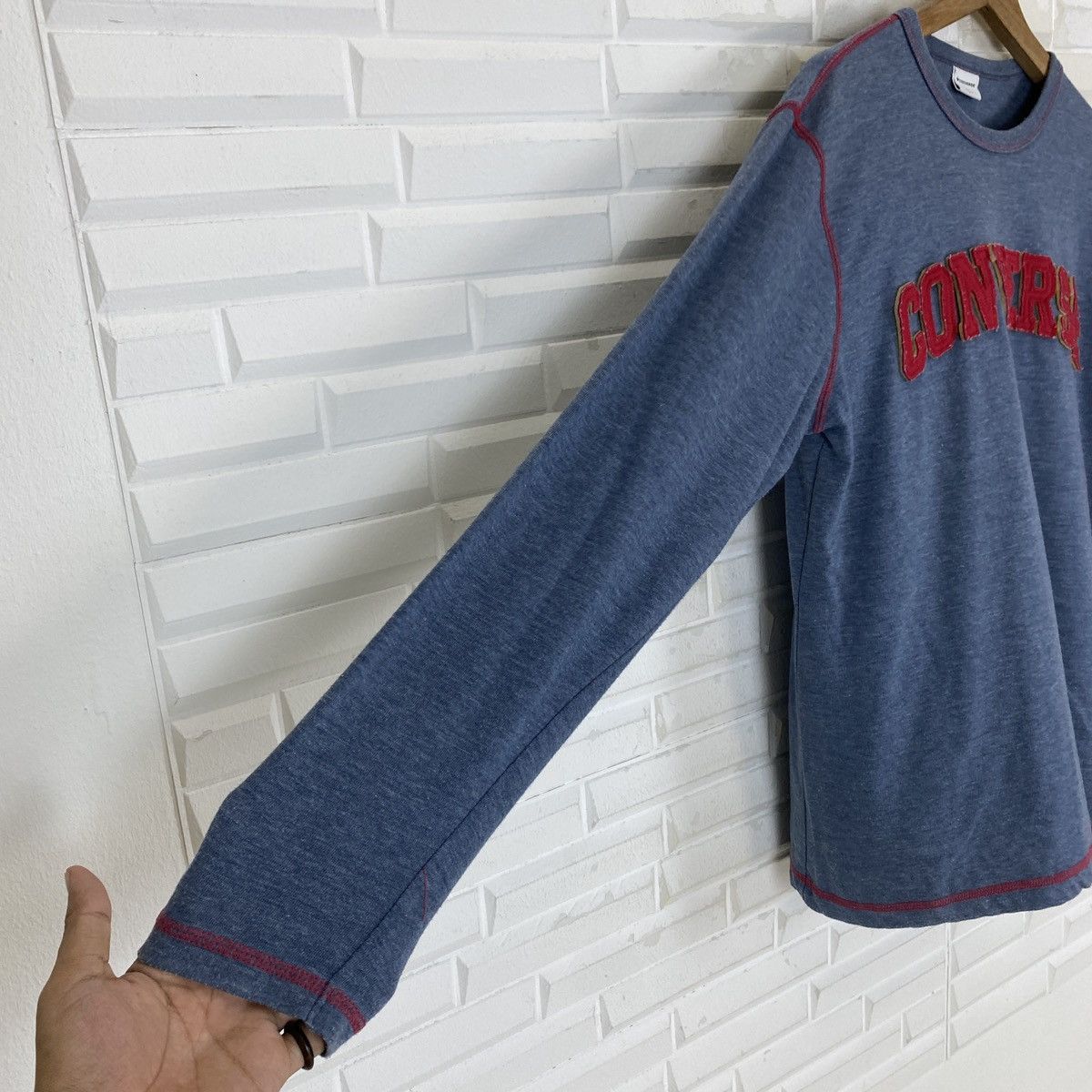 Converse 🔥LAST PRICE🔥 RARE ❗️Converse Embossed Logo Long Sleeve Tee Size US L / EU 52-54 / 3 - 9 Thumbnail