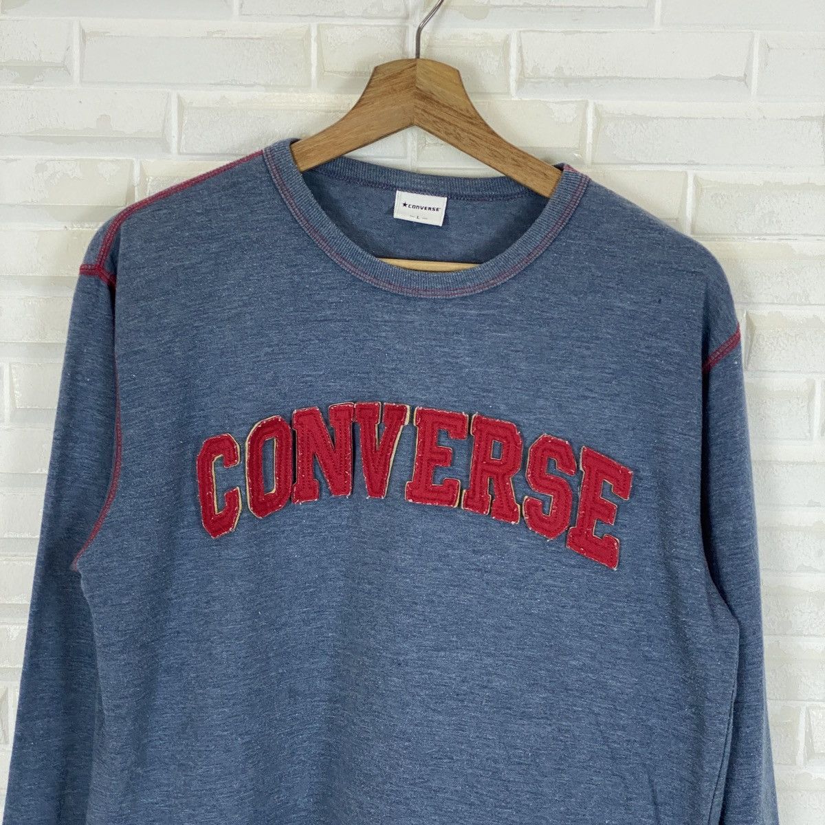 Converse 🔥LAST PRICE🔥 RARE ❗️Converse Embossed Logo Long Sleeve Tee Size US L / EU 52-54 / 3 - 4 Thumbnail