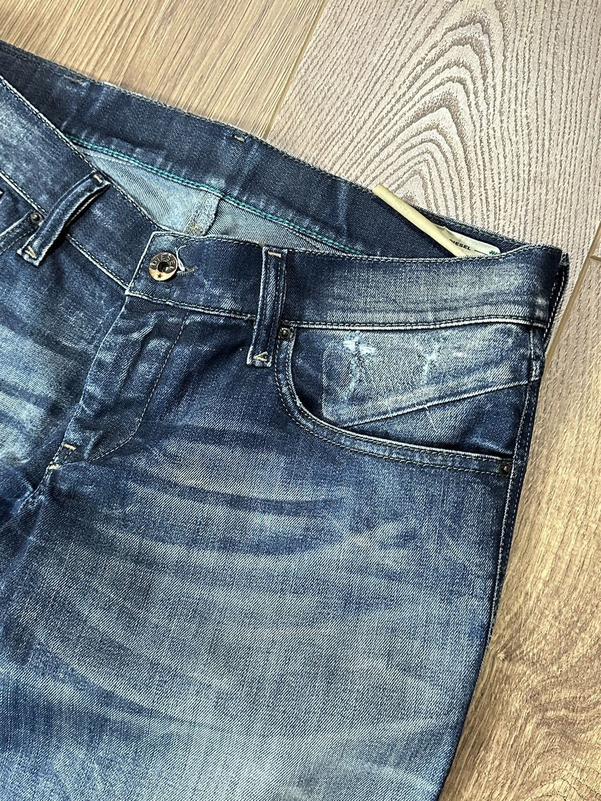 Designer × Vintage Diesel Vintage Washed Distressed Made in Italy Denim Pants Size 30" / US 8 / IT 44 - 5 Thumbnail