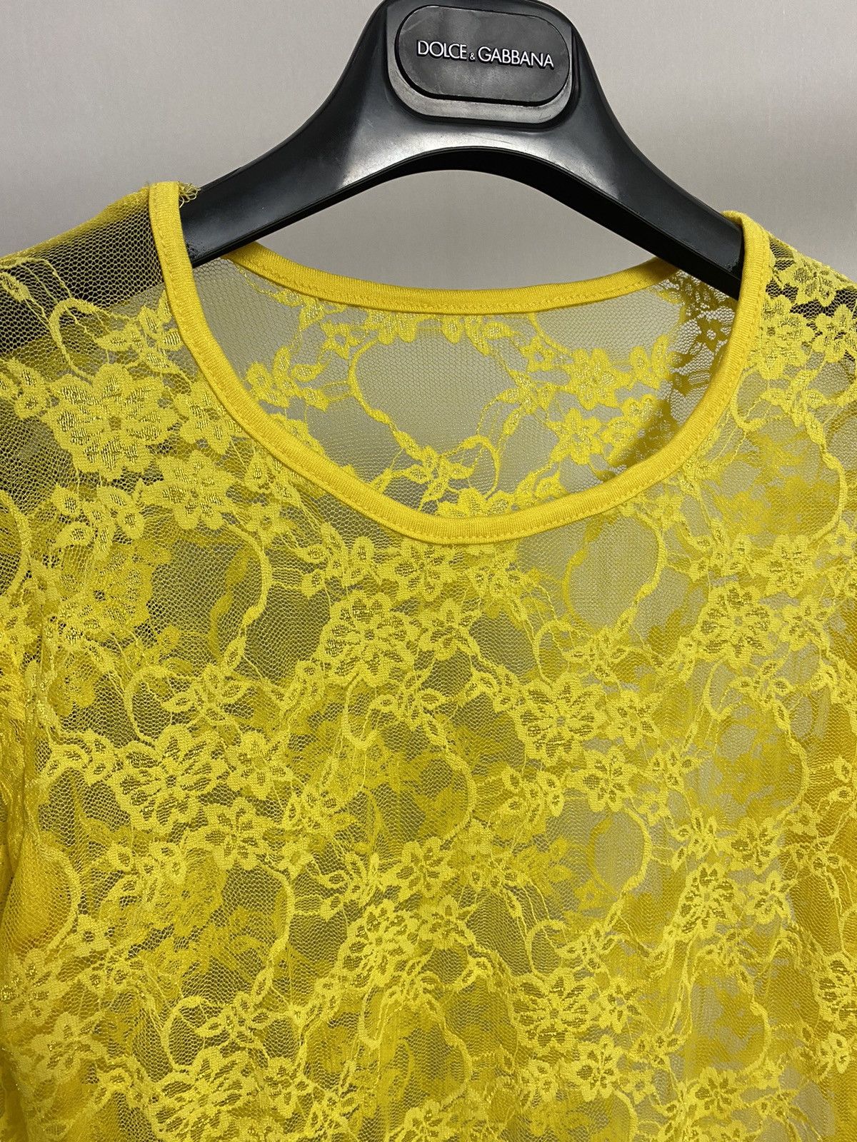 Japanese Brand × Vintage Vintage Mesh Floral Yellow Jumper Size US S / EU 44-46 / 1 - 3 Thumbnail