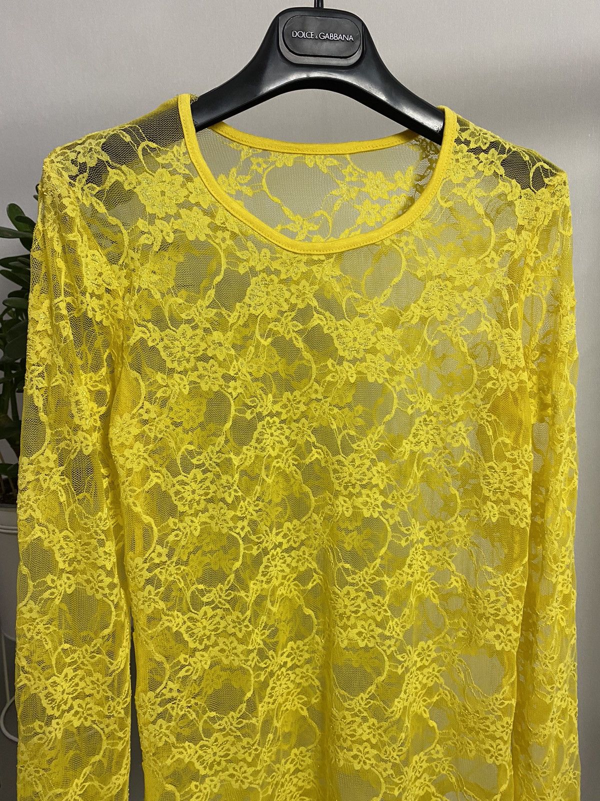 Japanese Brand × Vintage Vintage Mesh Floral Yellow Jumper Size US S / EU 44-46 / 1 - 2 Thumbnail
