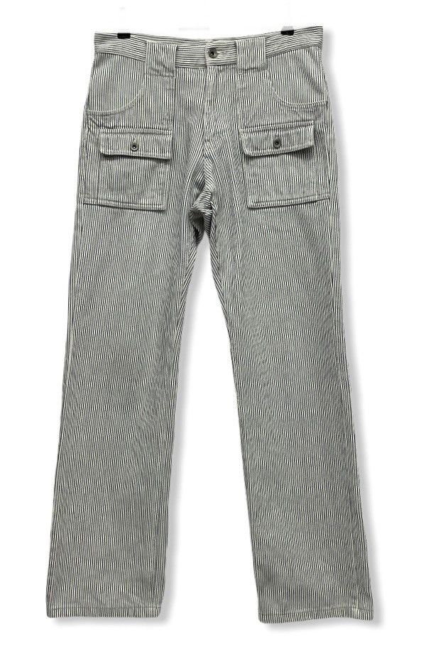 image of Comme Ca Ism x Vintage Hickory Bush Pants Zipper Back Inspired By Number Nine in White (Size 29)