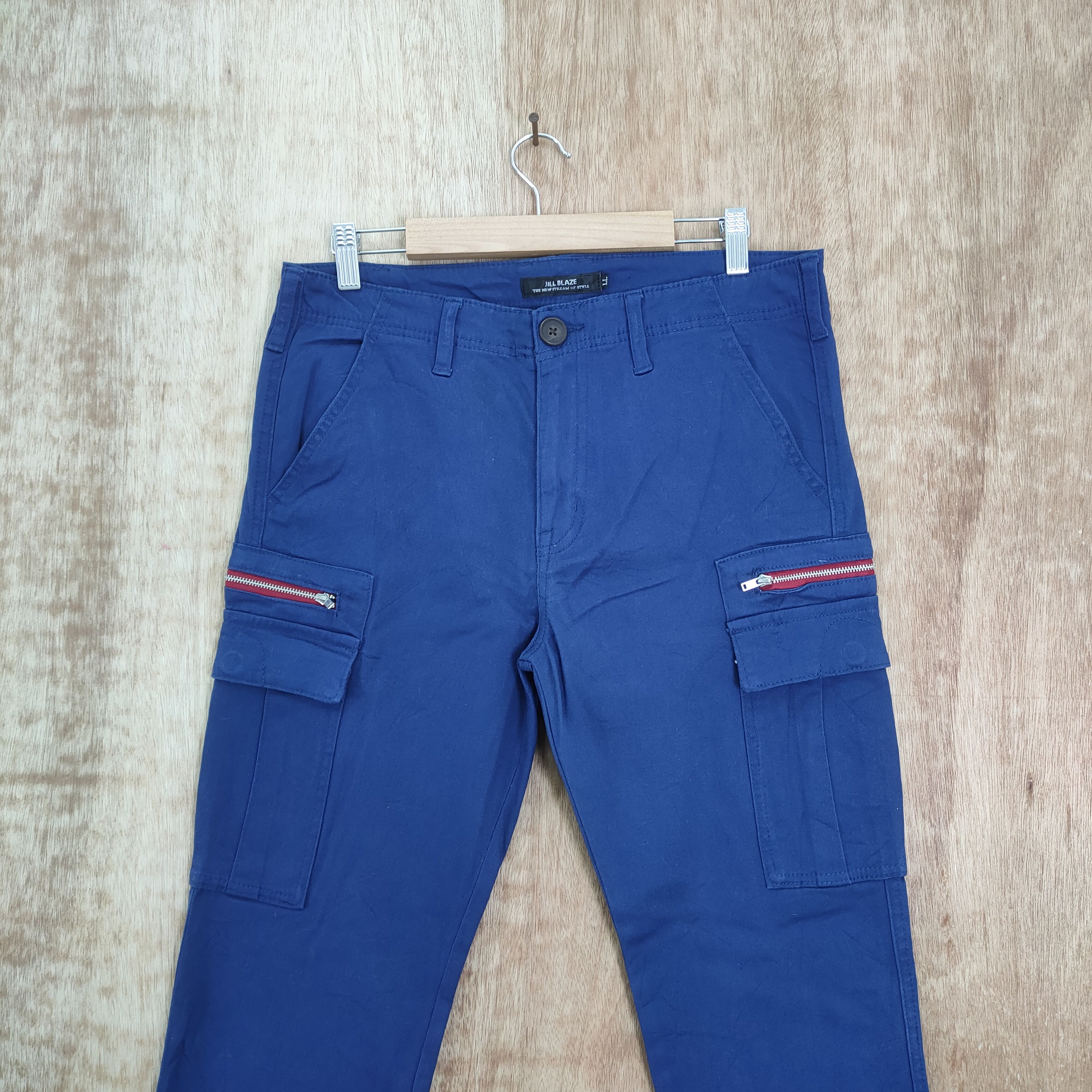 Japanese Brand JILL BLAZ BLUE CARGO PANTS Size US 32 / EU 48 - 2 Thumbnail