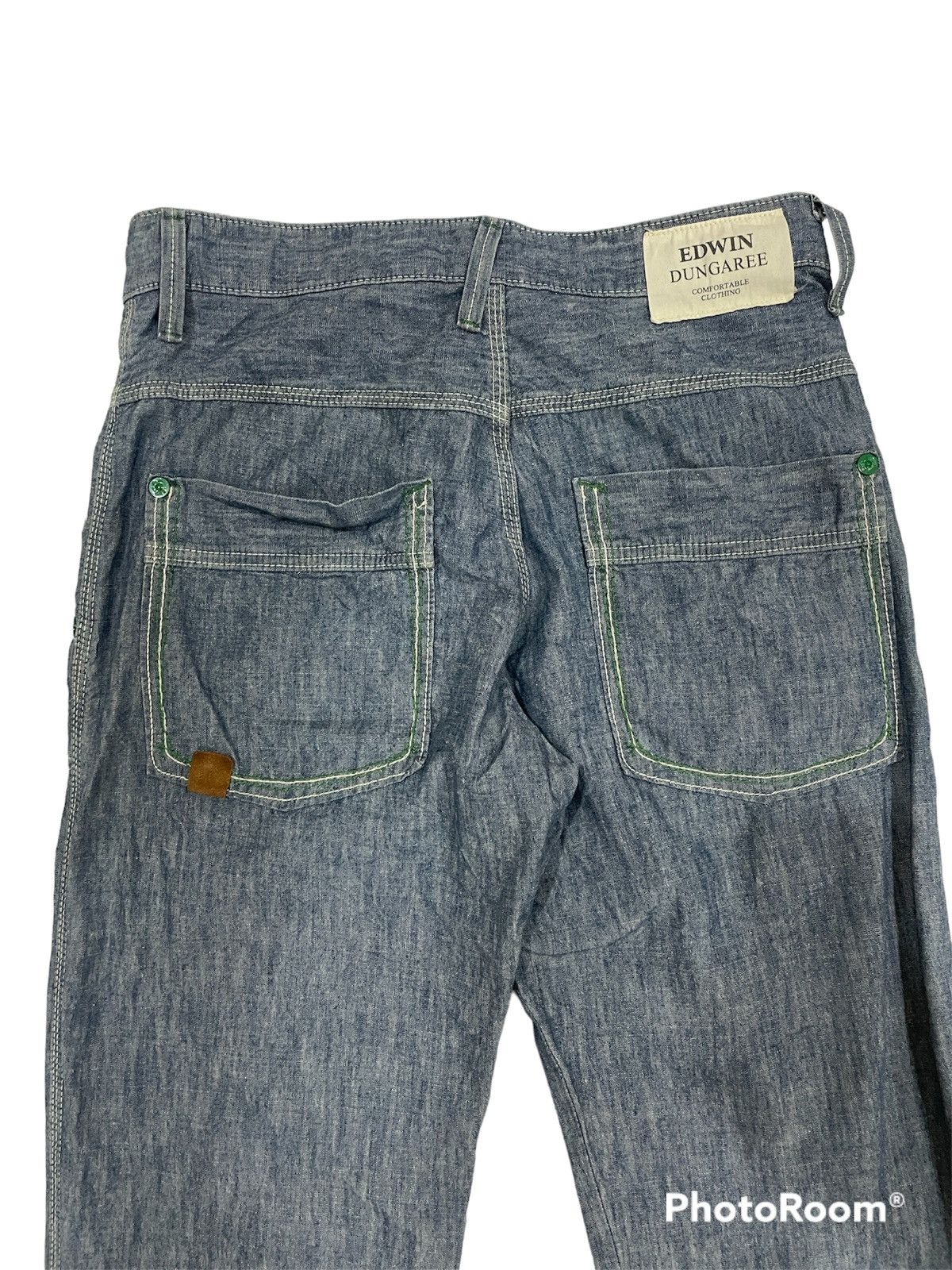 Edwin Edwin Japan blue denim Dungaree Drawstring fatigue cropped Size US 32 / EU 48 - 5 Thumbnail