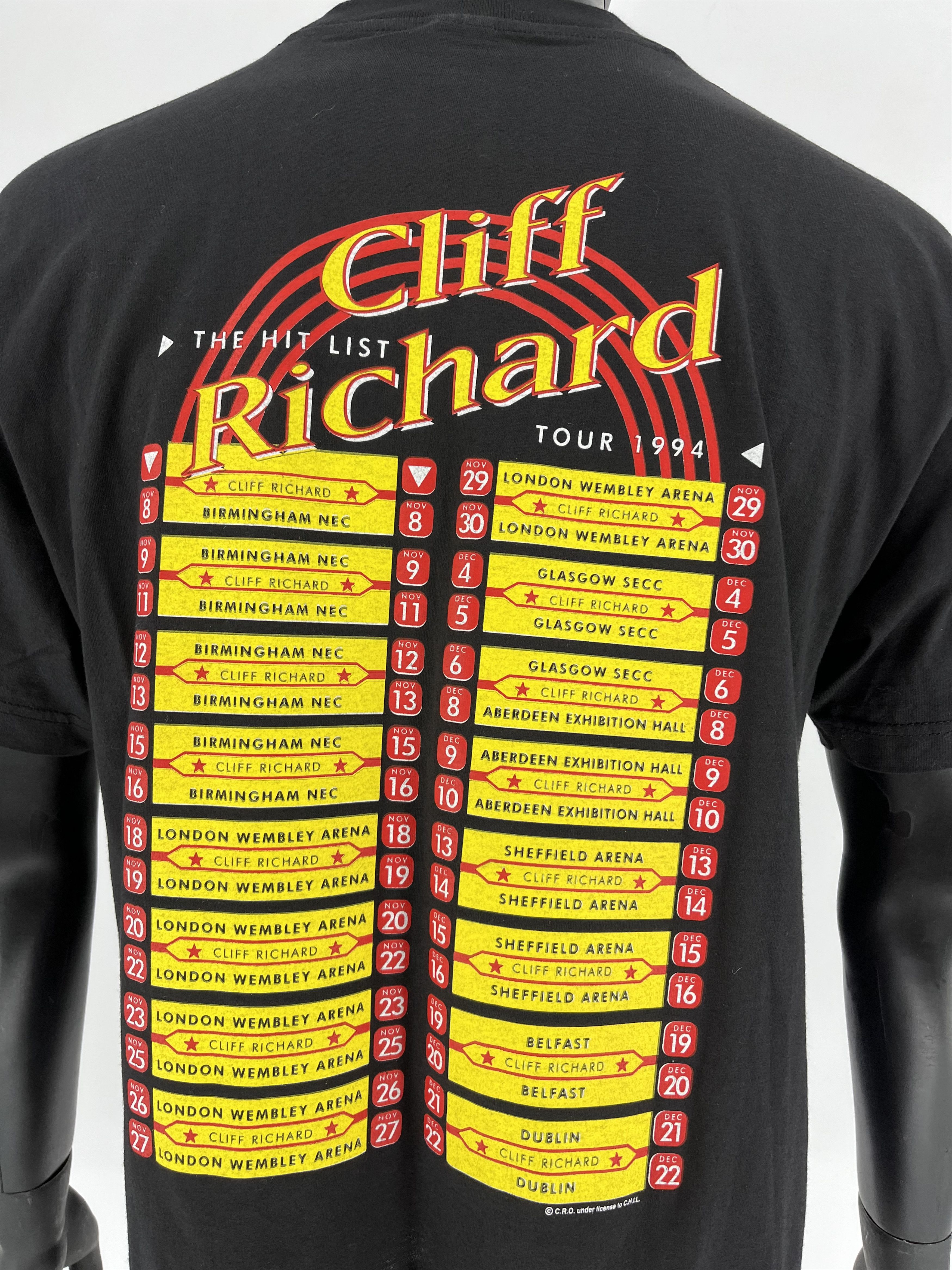 Band Tees Vintage 1994 CLIFF RICHARD Band Tour Rock T-shirt Streetwear Size US L / EU 52-54 / 3 - 11 Thumbnail